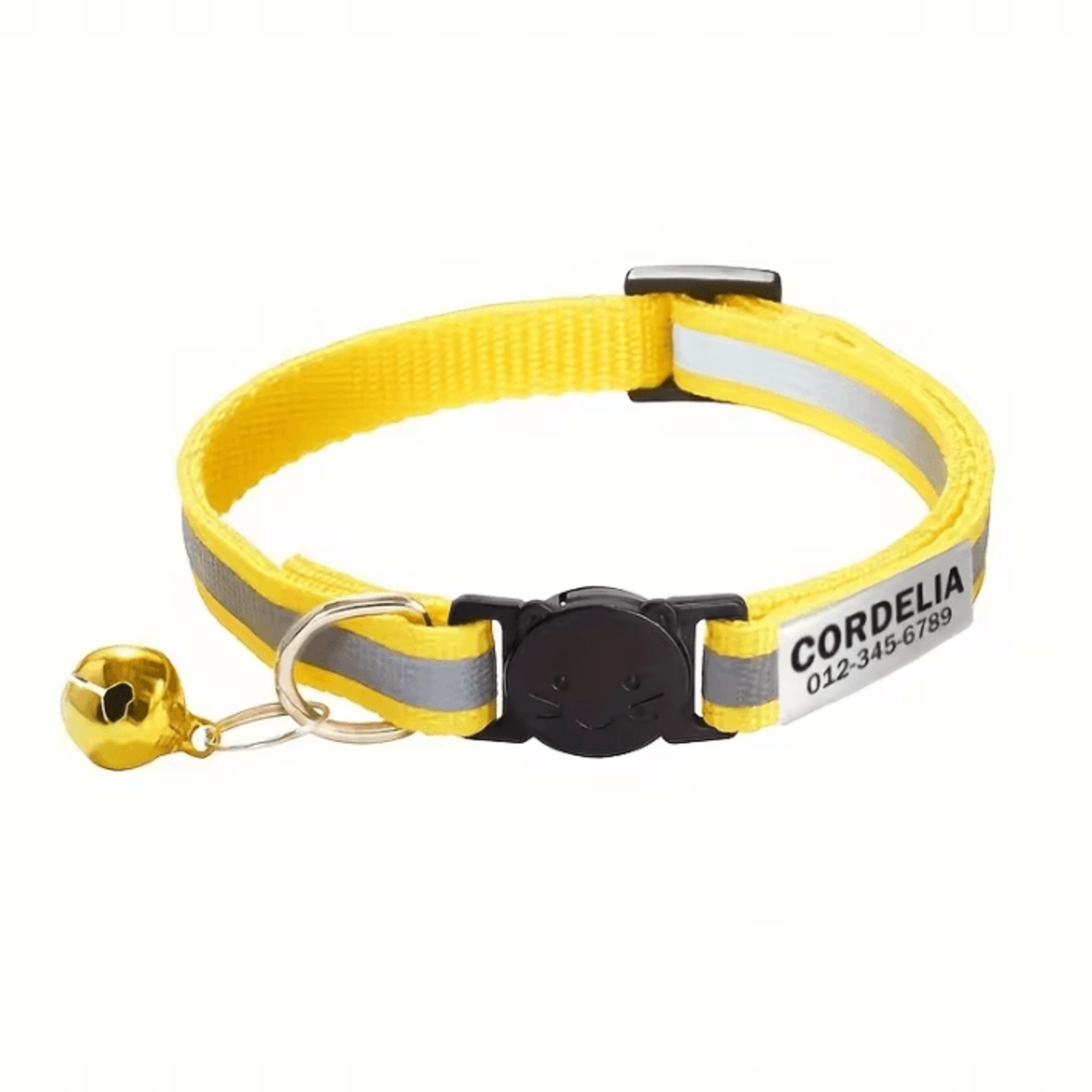 SafeGlow Personalized Reflective Cat Collar With Engraved Nameplate 9