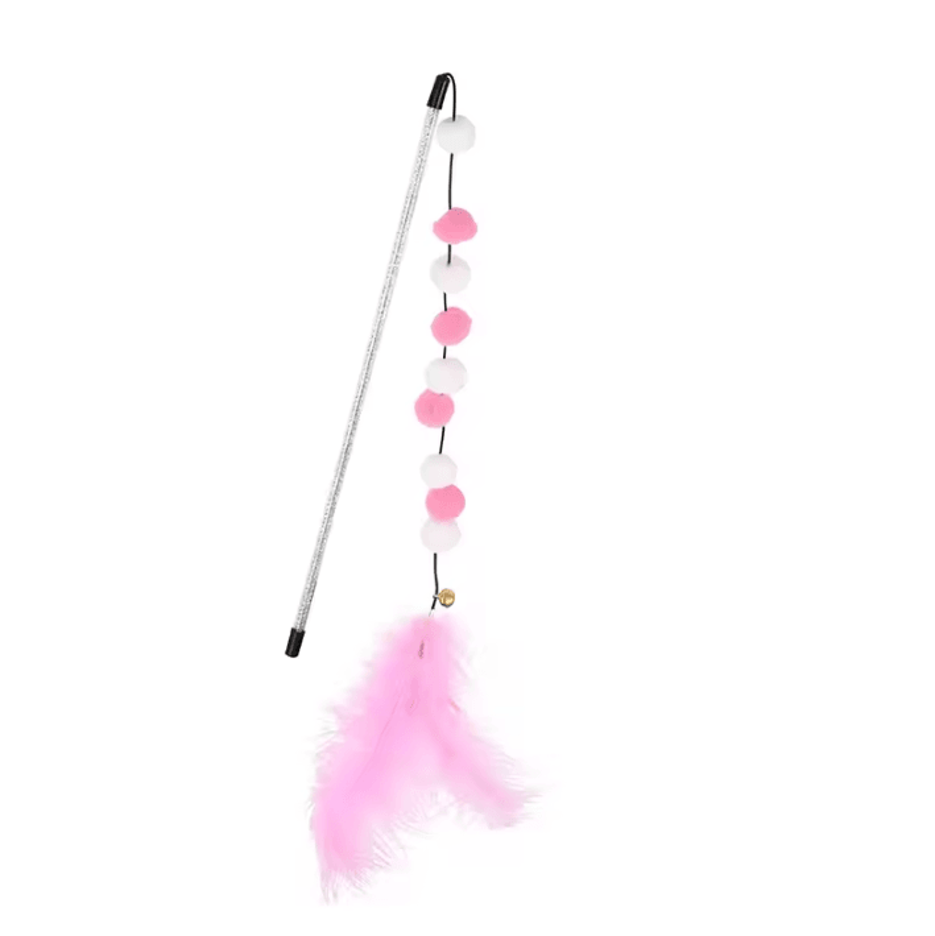 FeatherJingle Interactive Cat Teaser Wand With Bell  Feather Toy 3