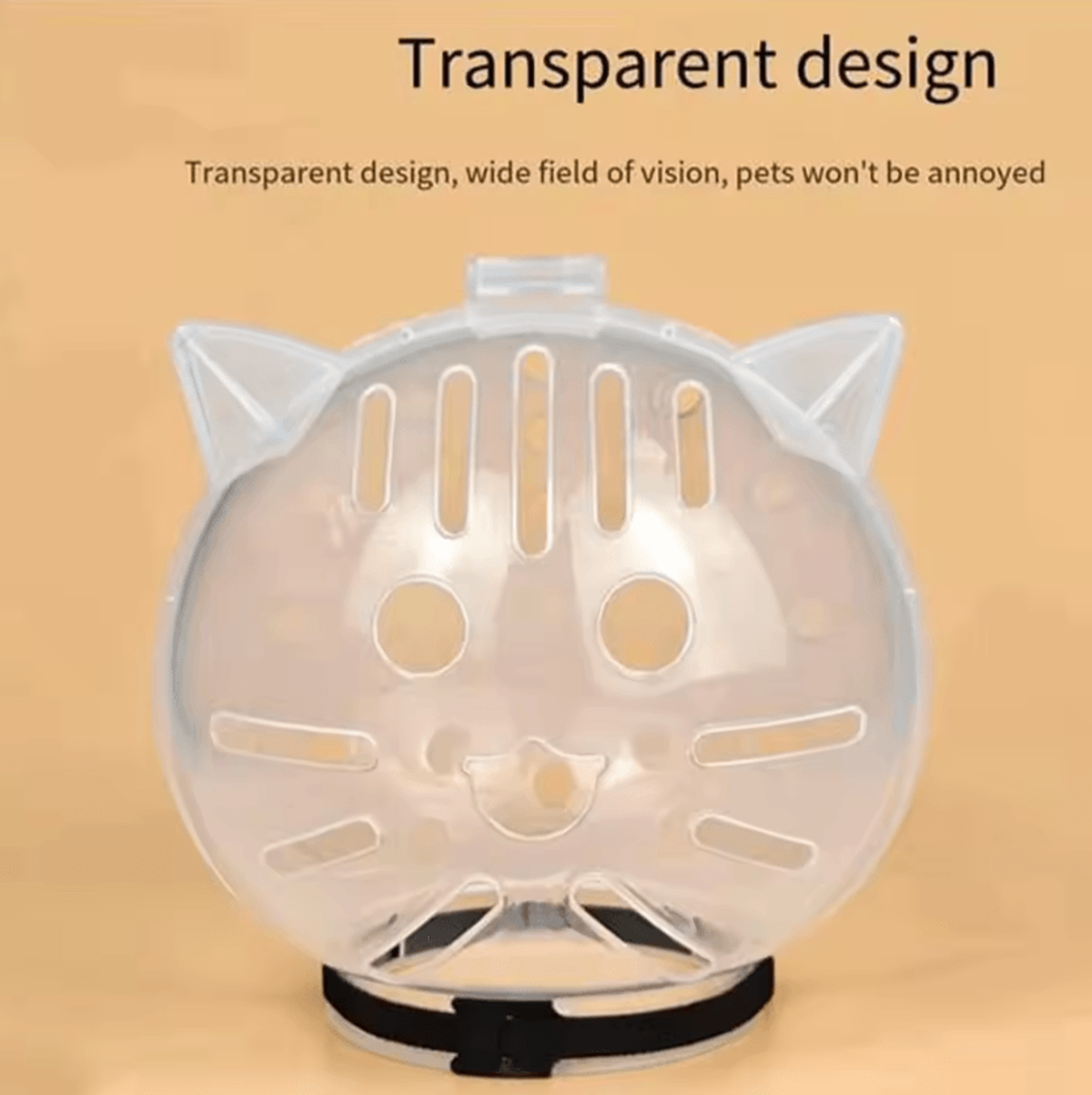 ClearGuard Breathable Cat Muzzle  Grooming Face Cover 2