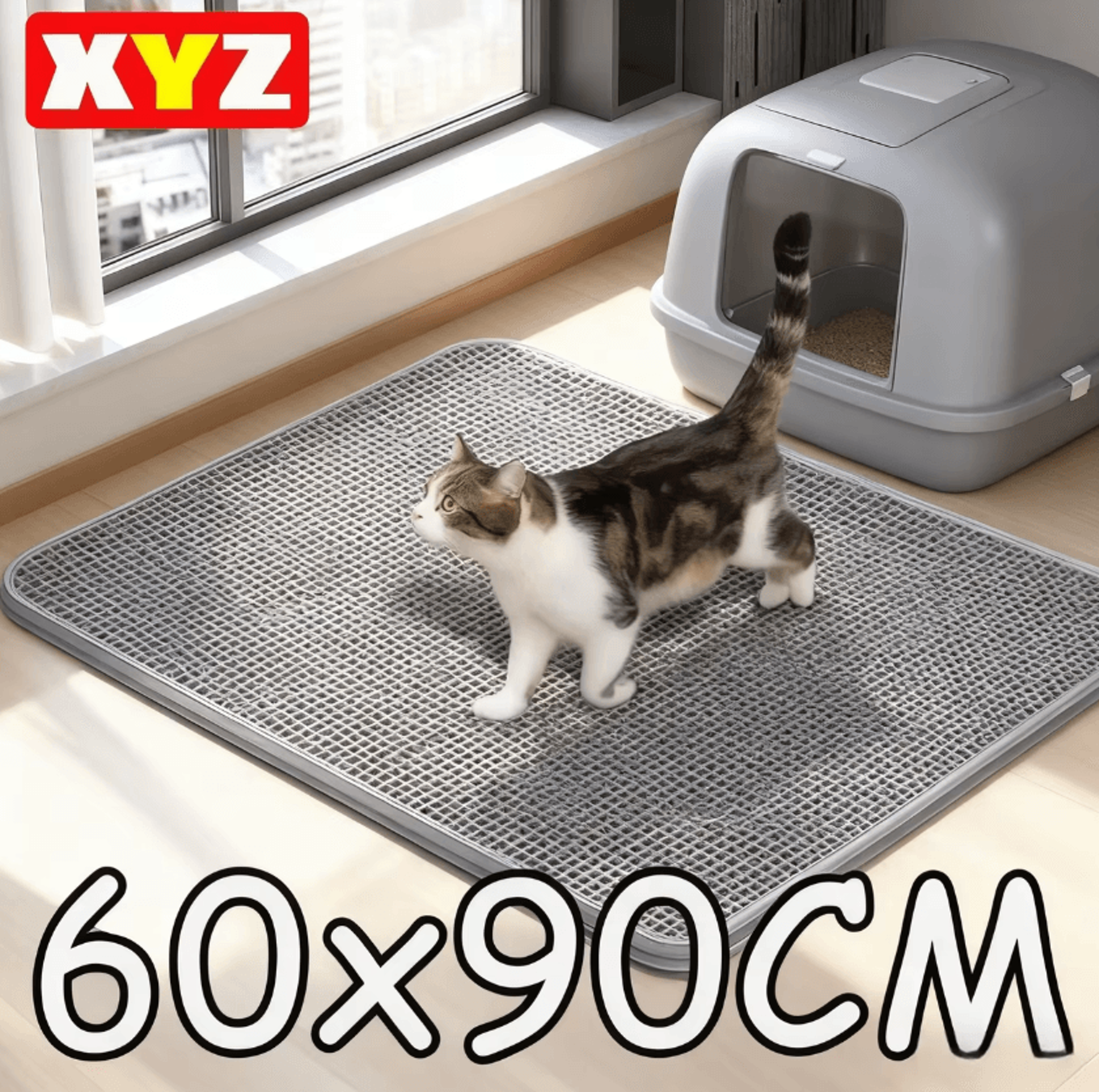 CleanStep Double Layer Waterproof Cat Litter Mat For MessFree Floors 0