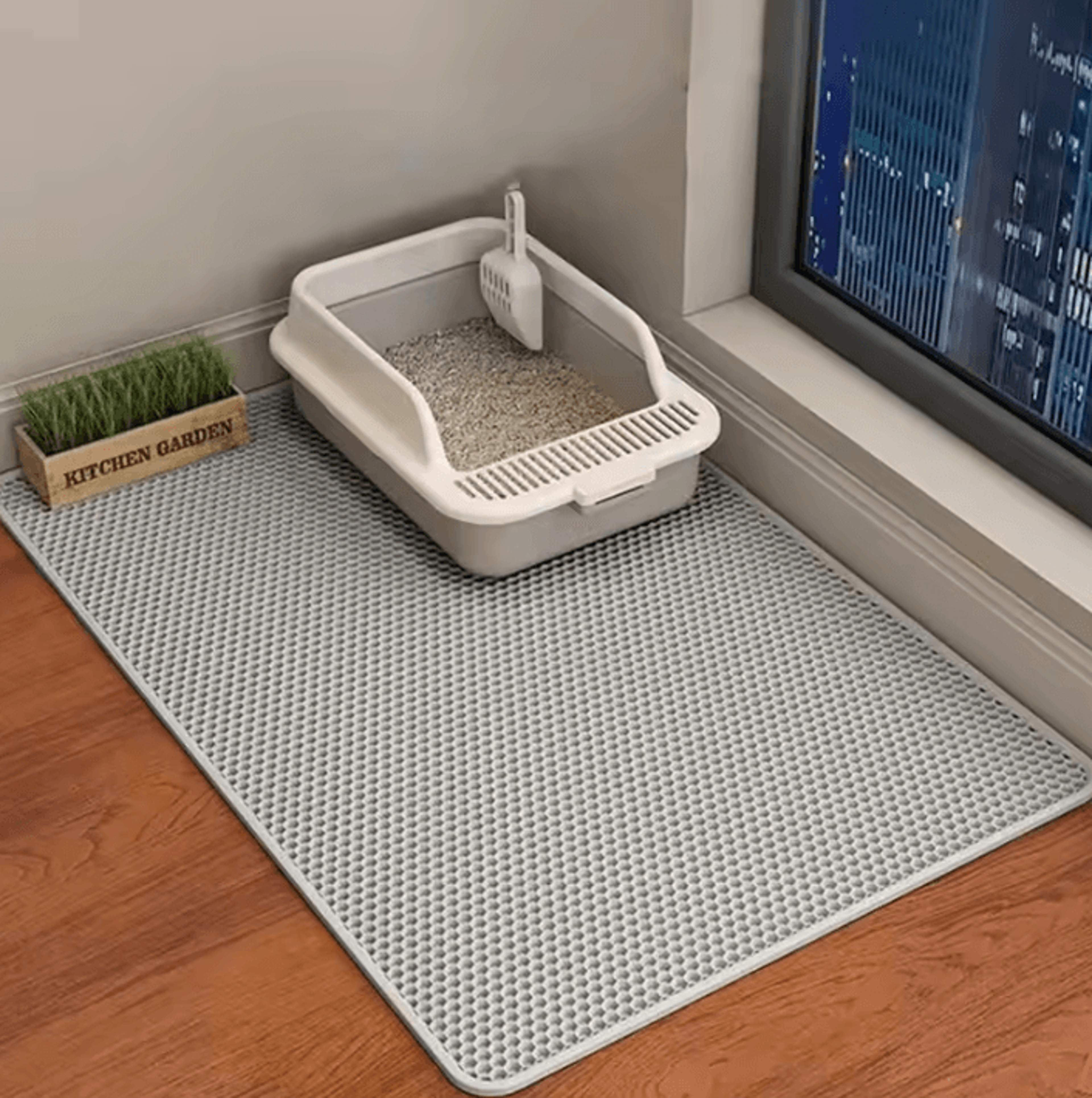 CleanStep Double Layer Waterproof Cat Litter Mat For MessFree Floors 4