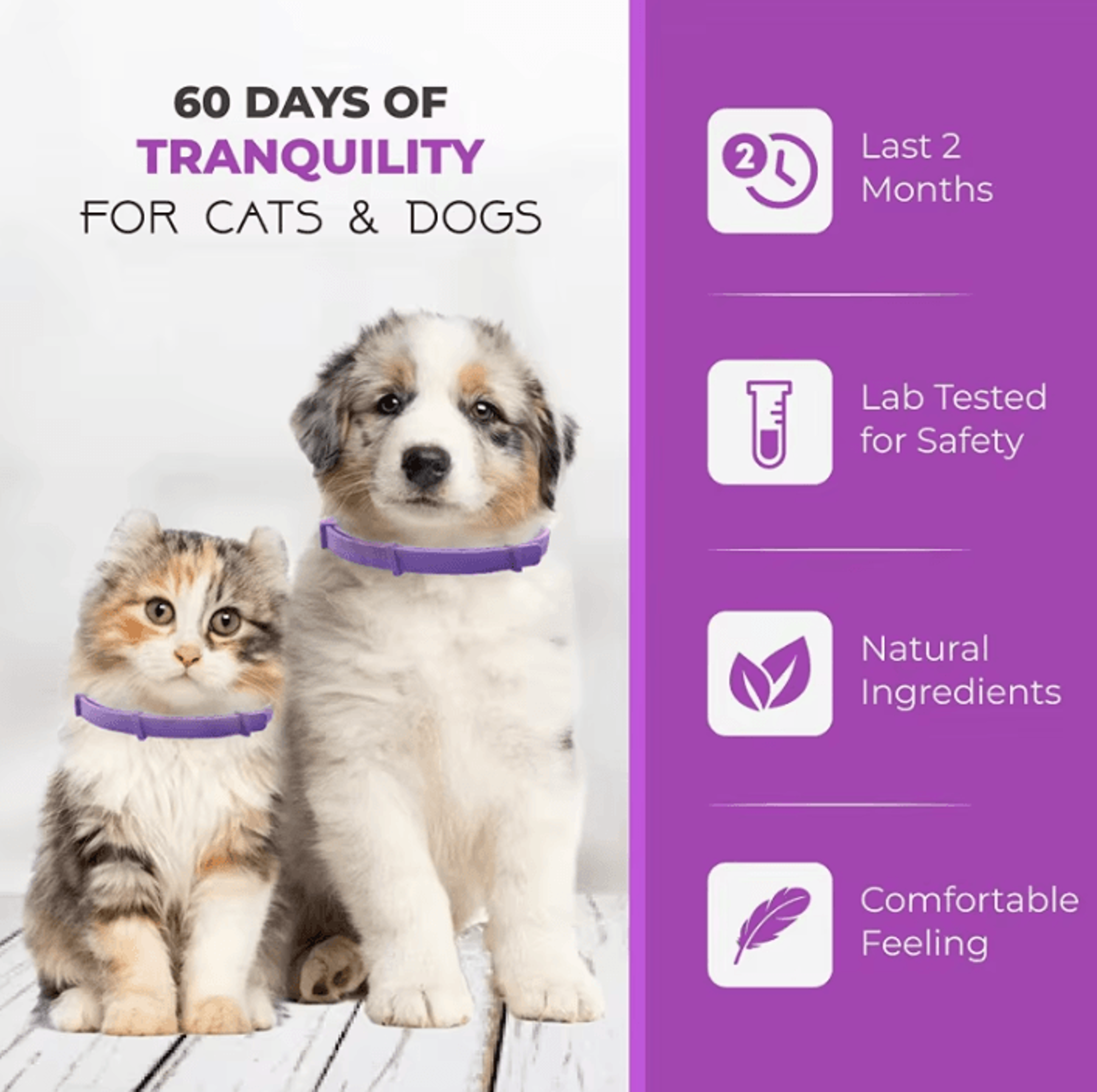 CalmPaws 3Pack Cat Pheromone Collars  Adjustable Anxiety Relief Collar For StressFree Comfort 0