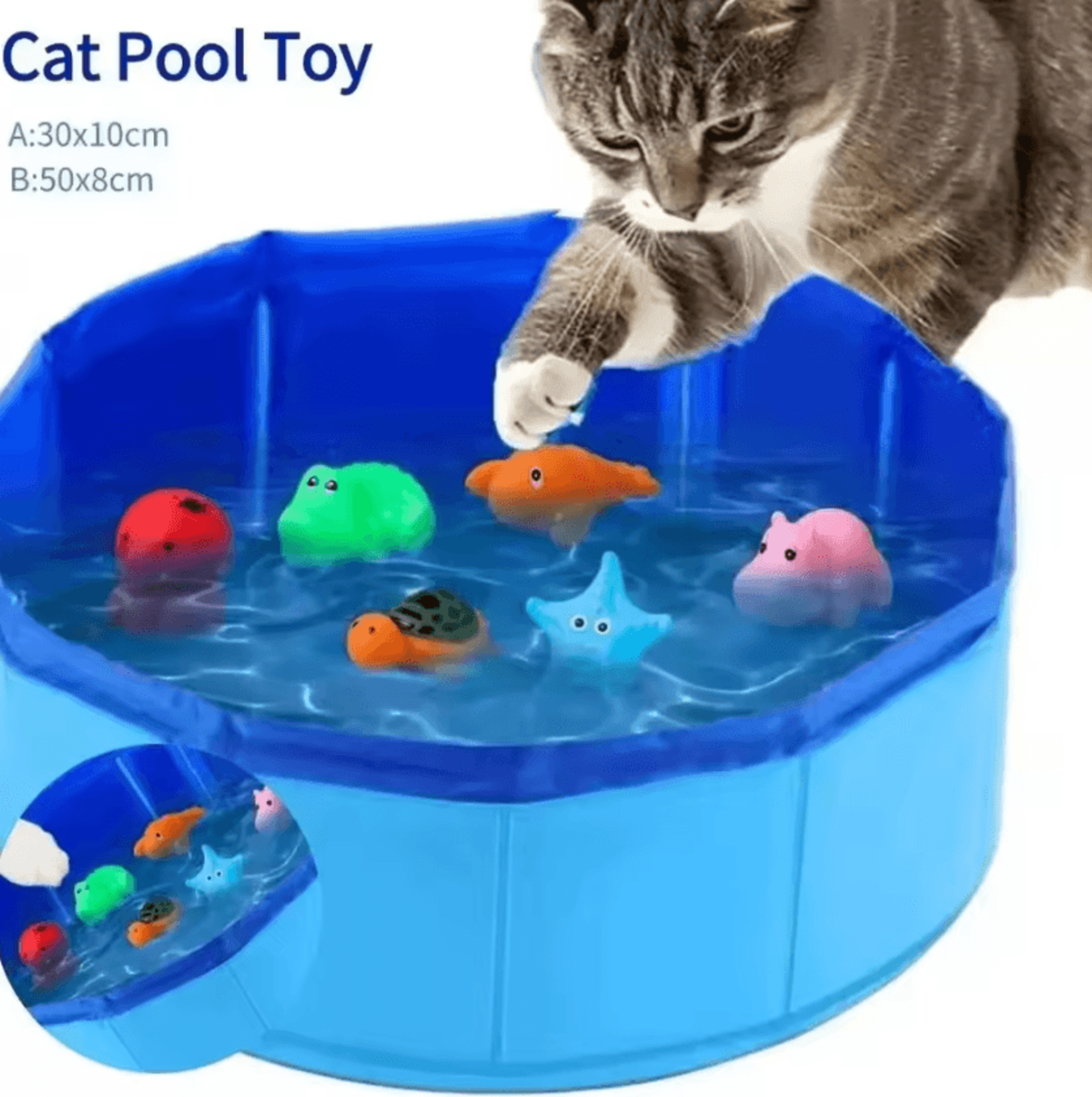 SplashPaws Foldable Pet Pool  Portable Summer Water Play  Bath Tub For Cats  Dogs 1
