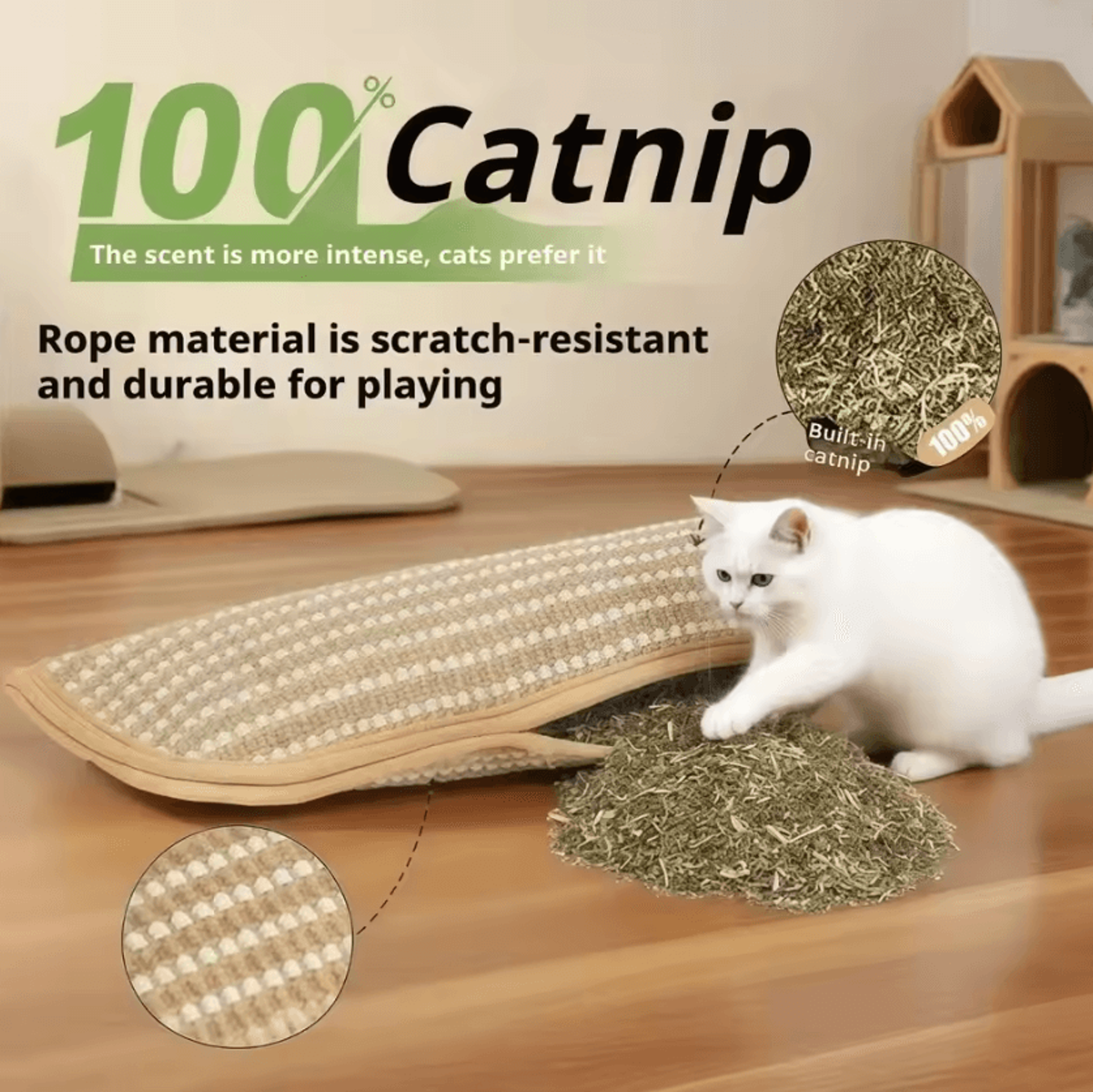 Catnip Scratch  Chew Pillow  Interactive Cat Scratcher Toy For Claw Care  Play 1