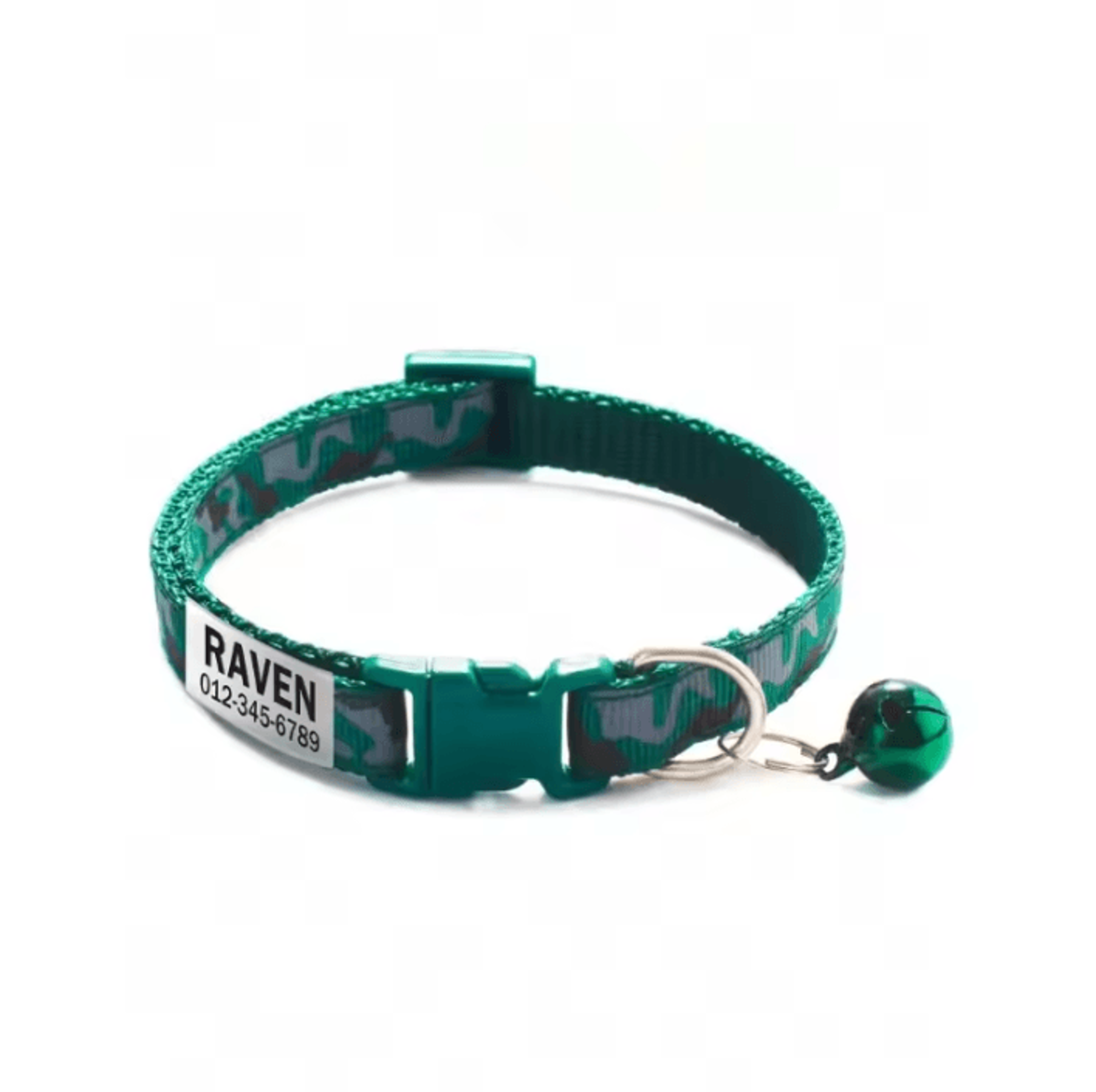 CamoPaws Personalized Pet Collar  Custom Name ID Collar With Bell For Cats  Small Dogs 9