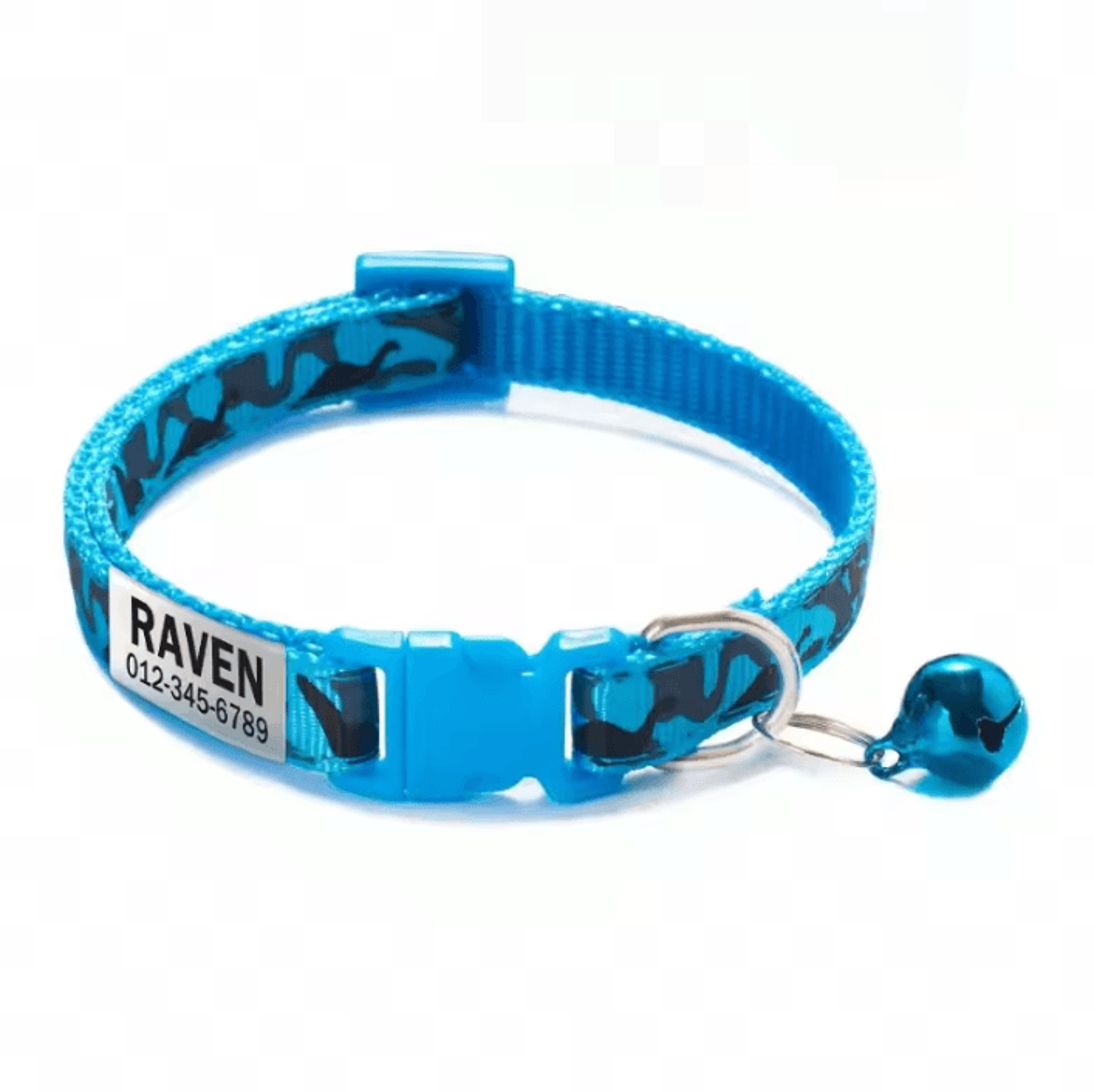 CamoPaws Personalized Pet Collar  Custom Name ID Collar With Bell For Cats  Small Dogs 7