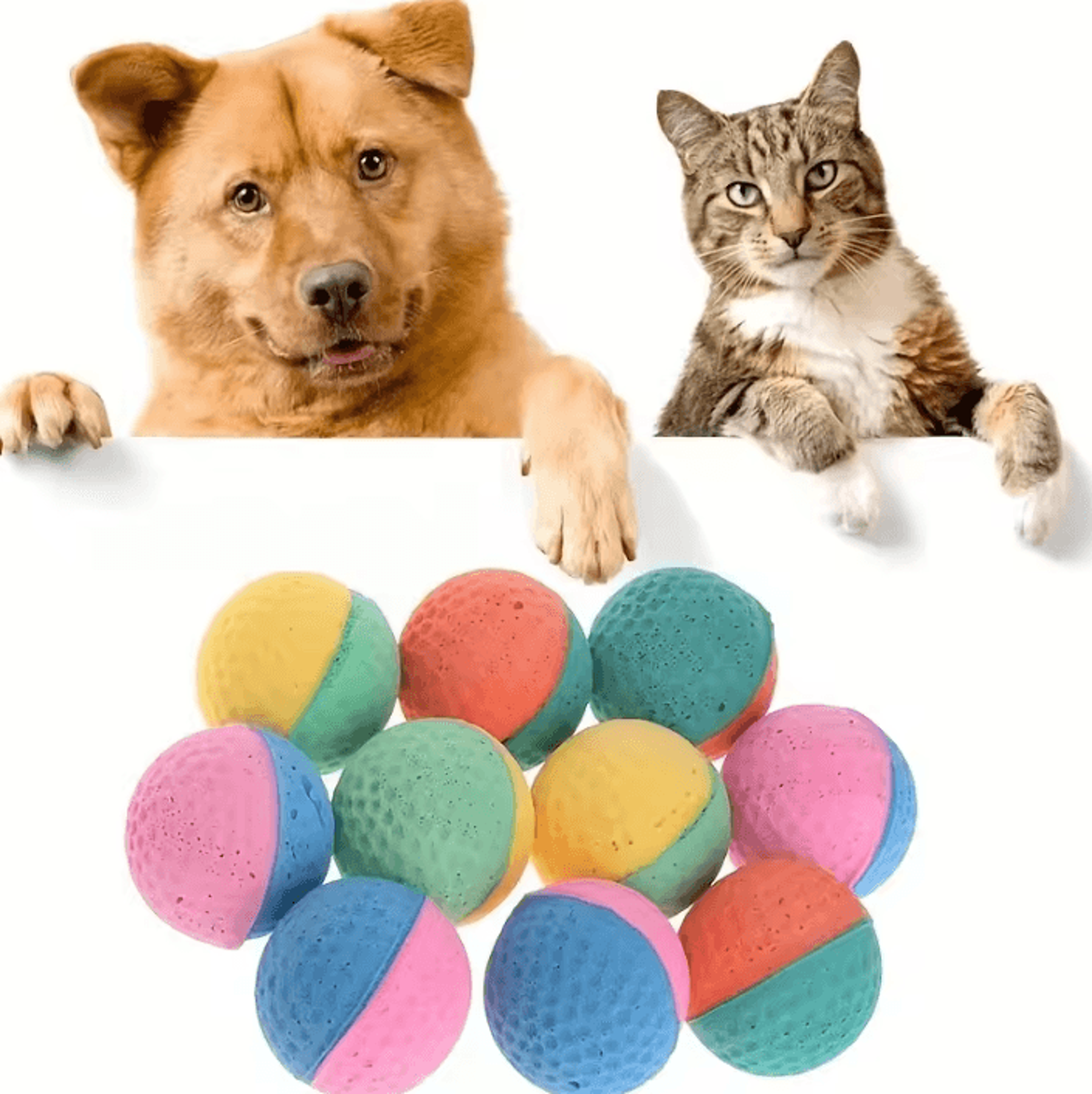 BouncePaws Foam Ball Cat Toys  Soft Interactive Chase Balls For Indoor Cats  Kittens 0