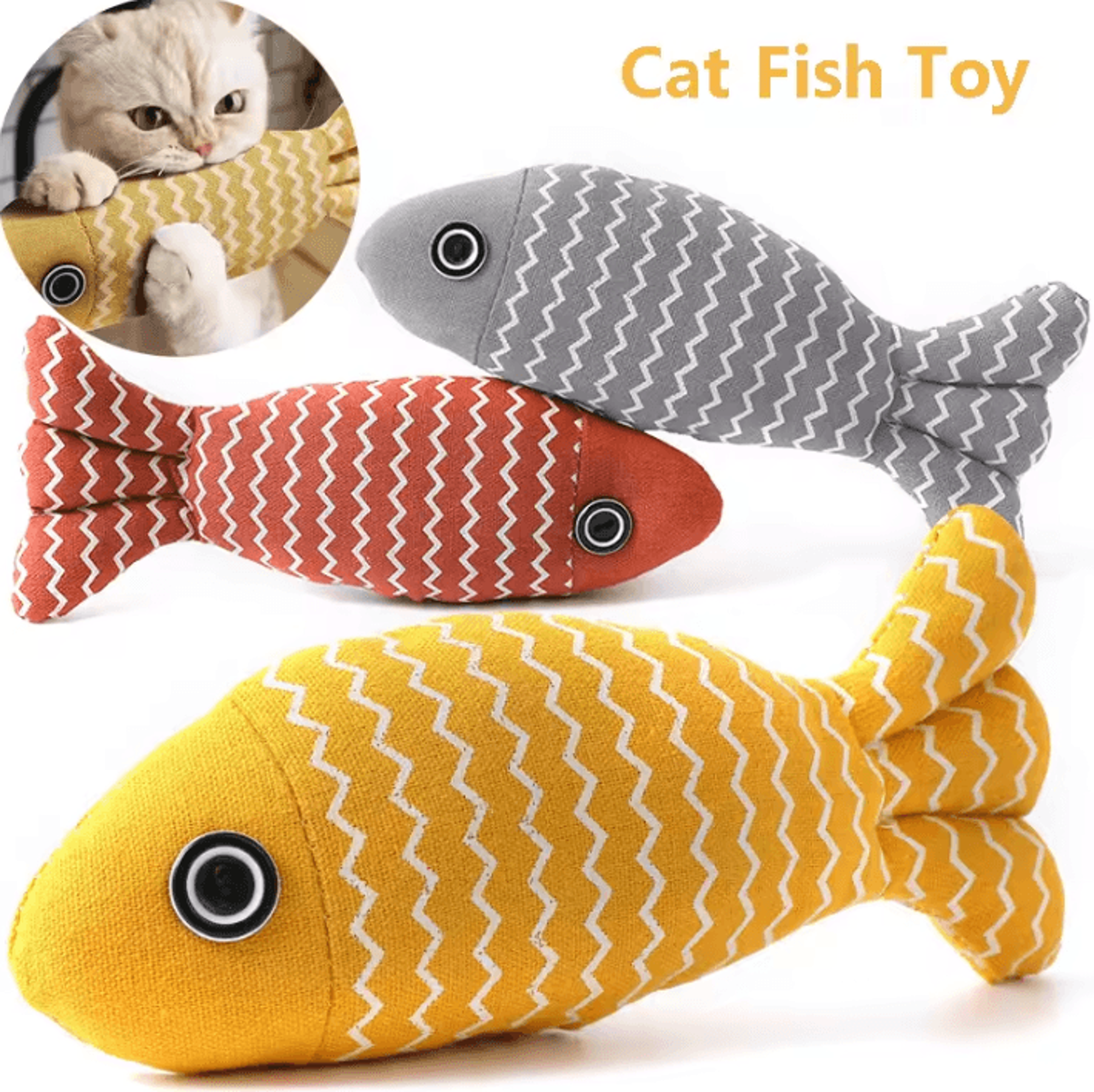 Realistic Fish Kicker Toy  Interactive Cat Kicker Toy For Play Chewing  Exercise 1