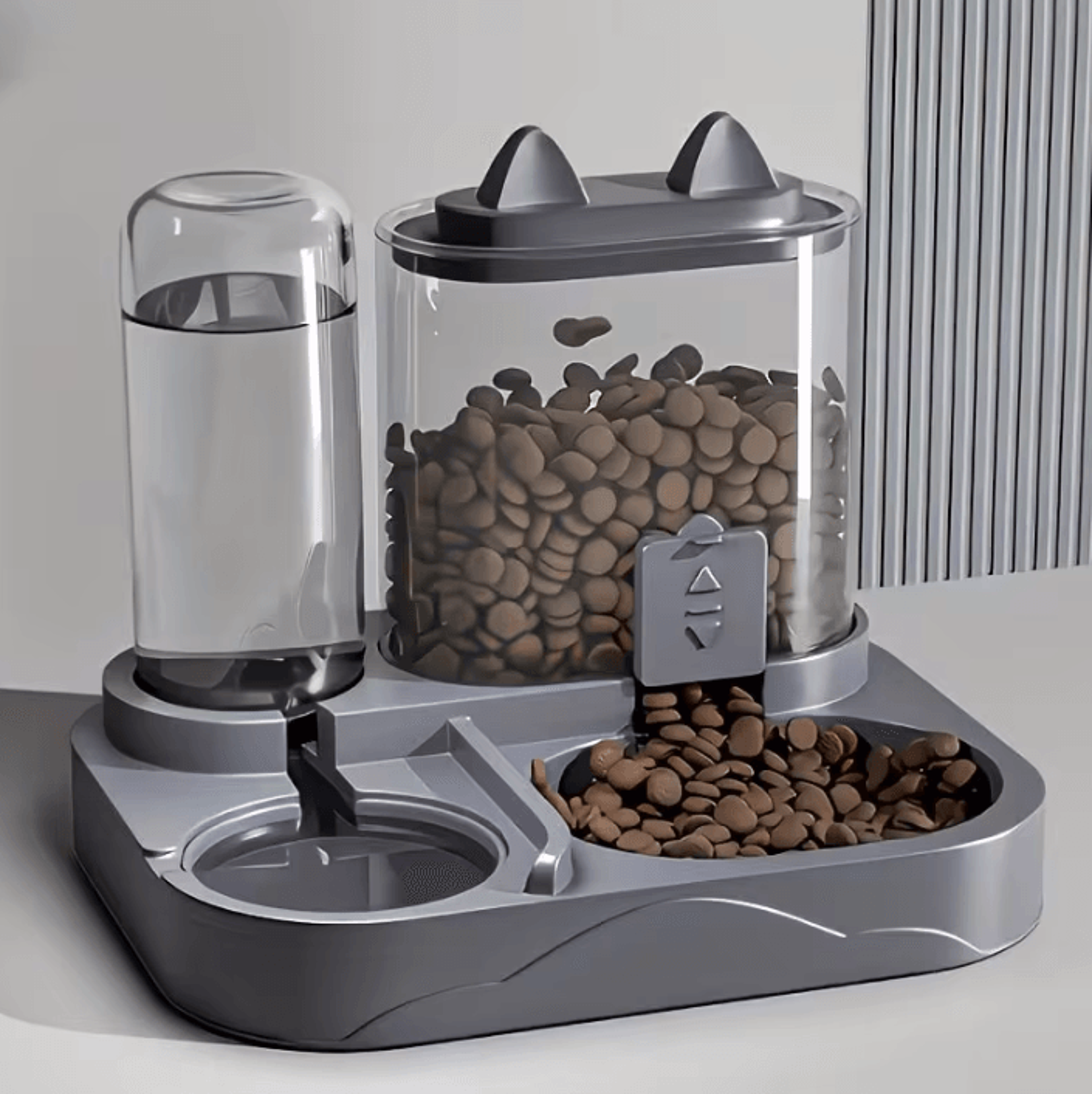 2in1 Automatic Pet Feeder  Water Dispenser Station 0