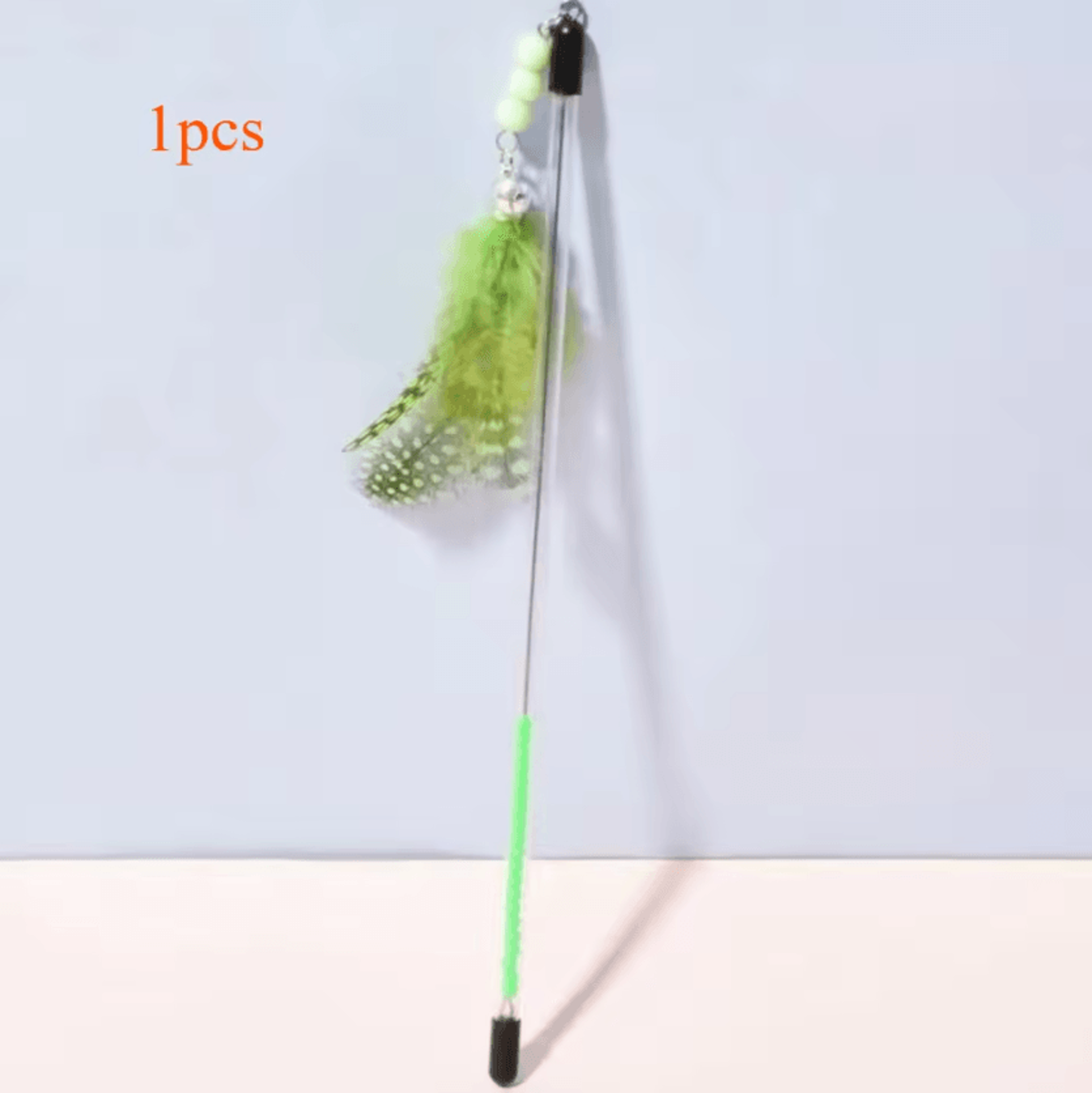 3Piece Retractable Feather Wand Cat Teaser Toy Set 4