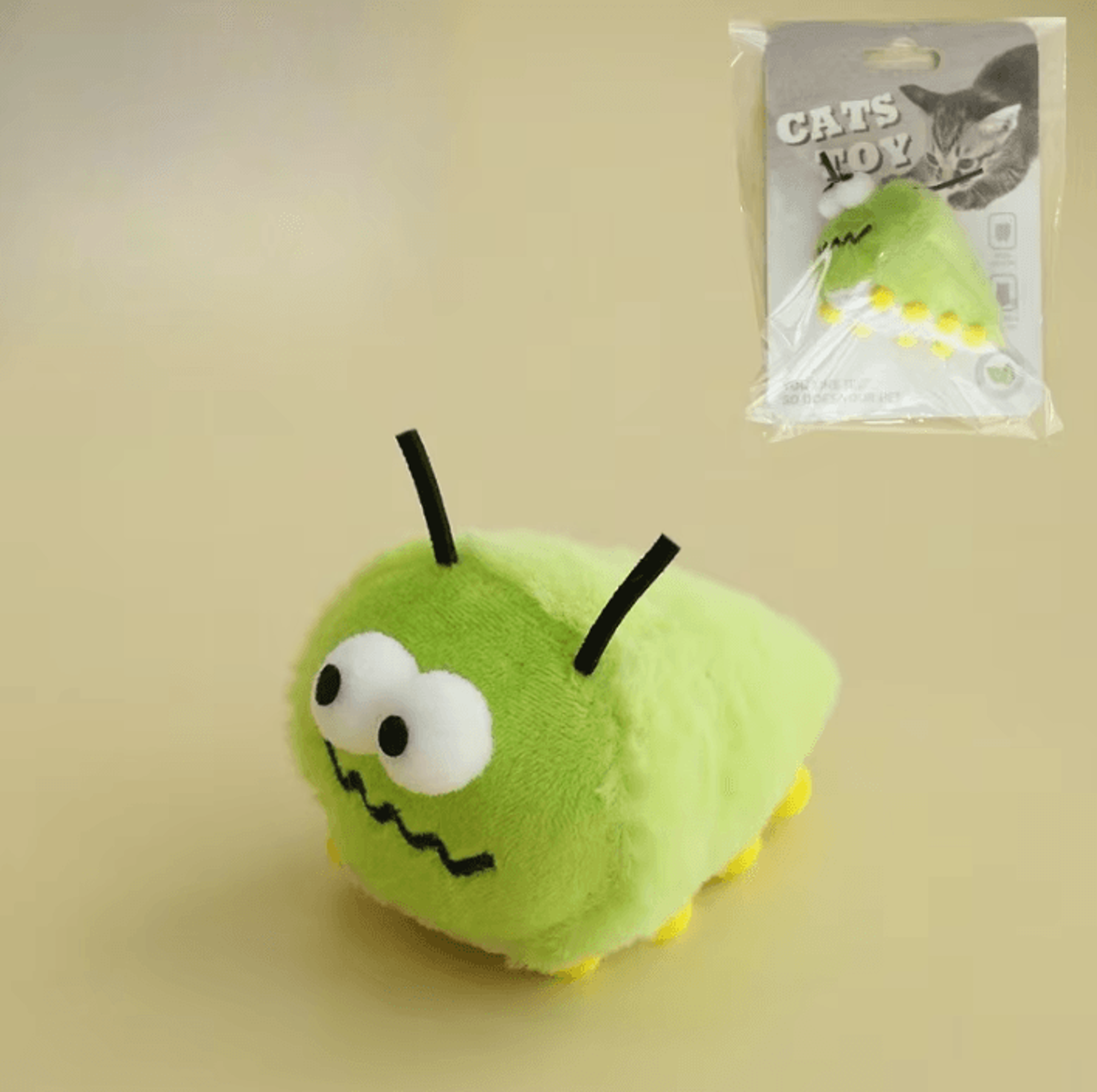 Green Bug Catnip Plush Chew Toy For Cats 2