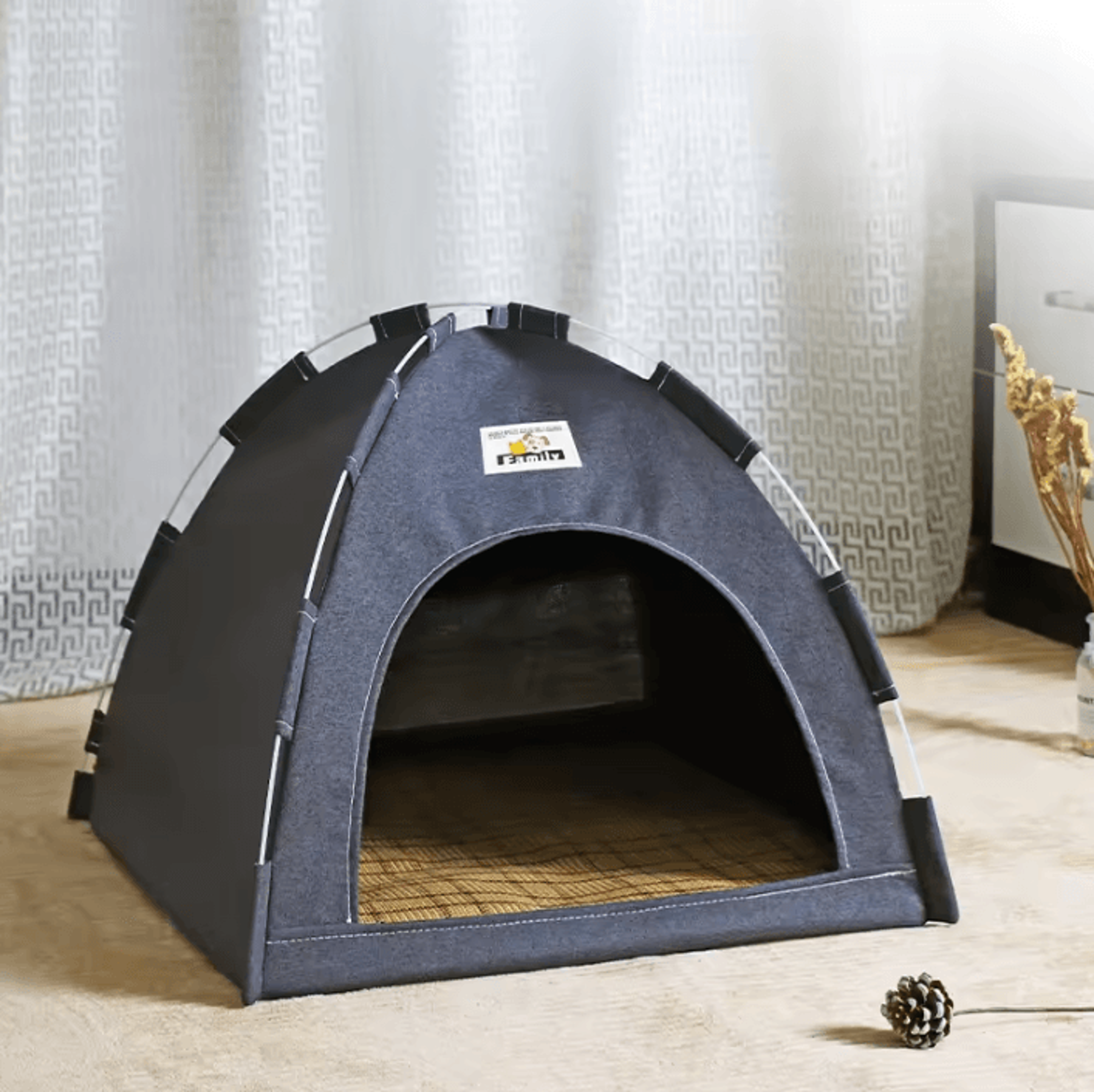 Foldable Pet Tent House With Breathable Cooling Mat 3
