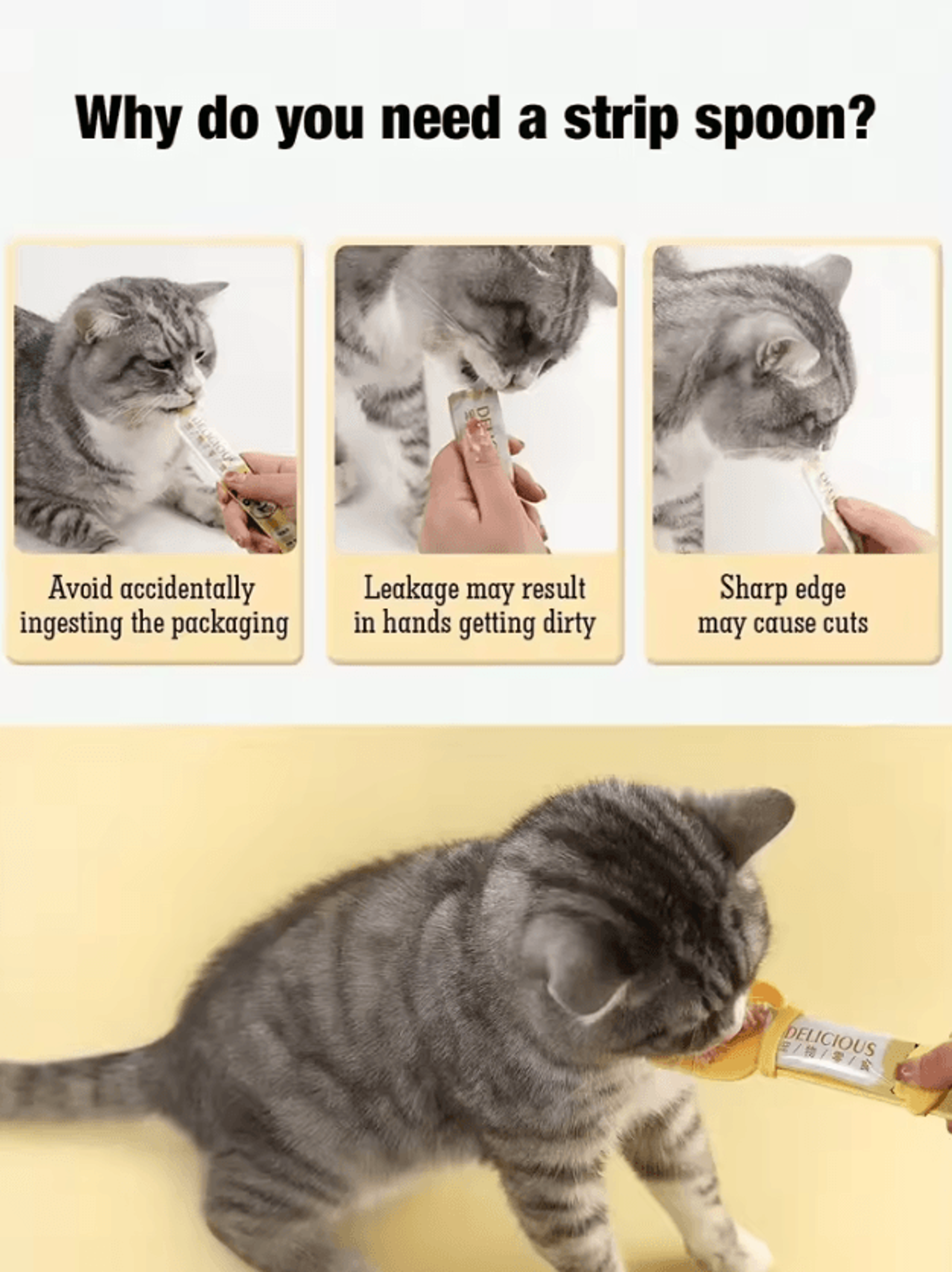 MessFree Cat Treat Squeeze Spoon Feeder 1