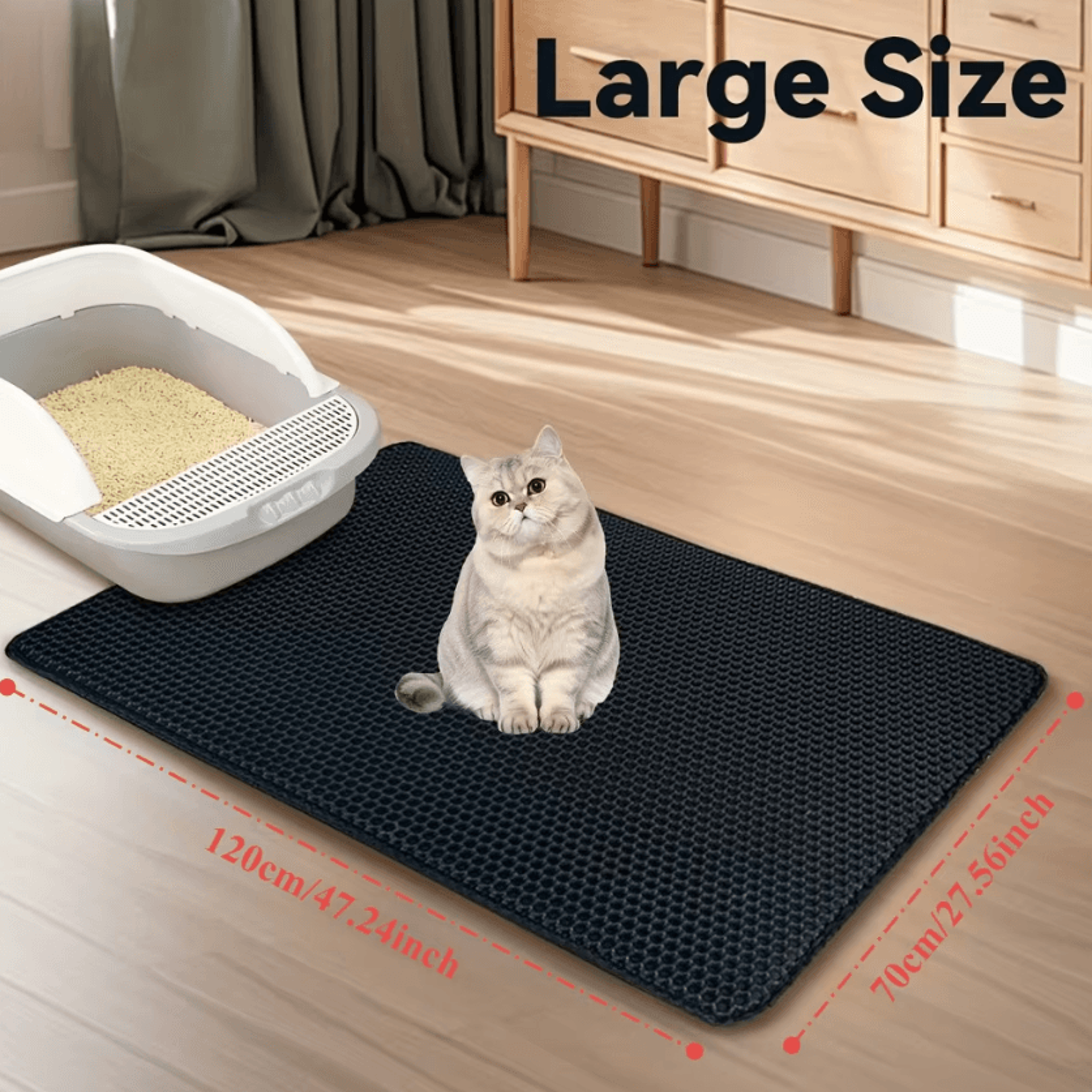 Waterproof DoubleLayer Cat Litter Trap Mat 0