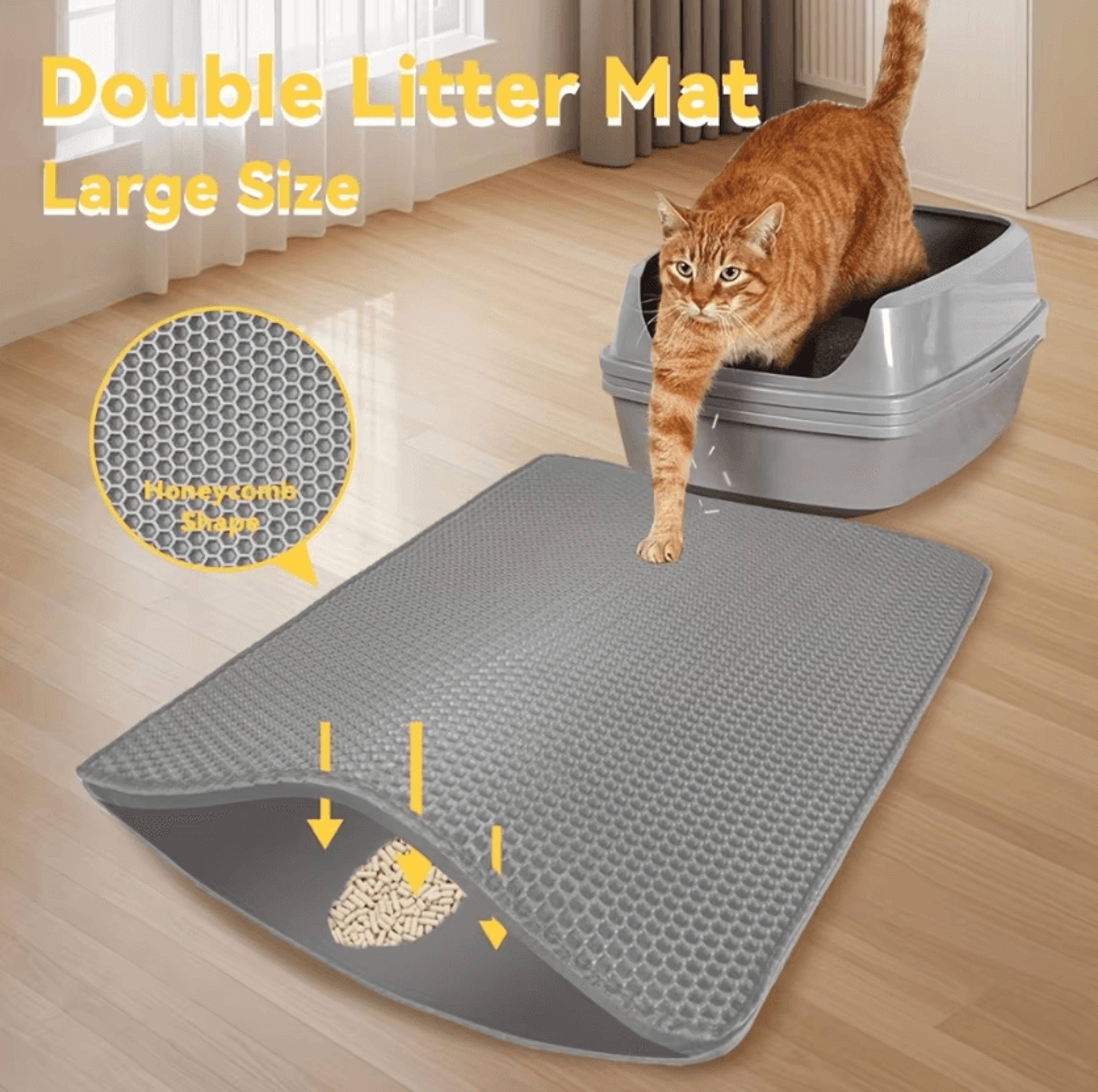 Waterproof DoubleLayer Cat Litter Trap Mat 1