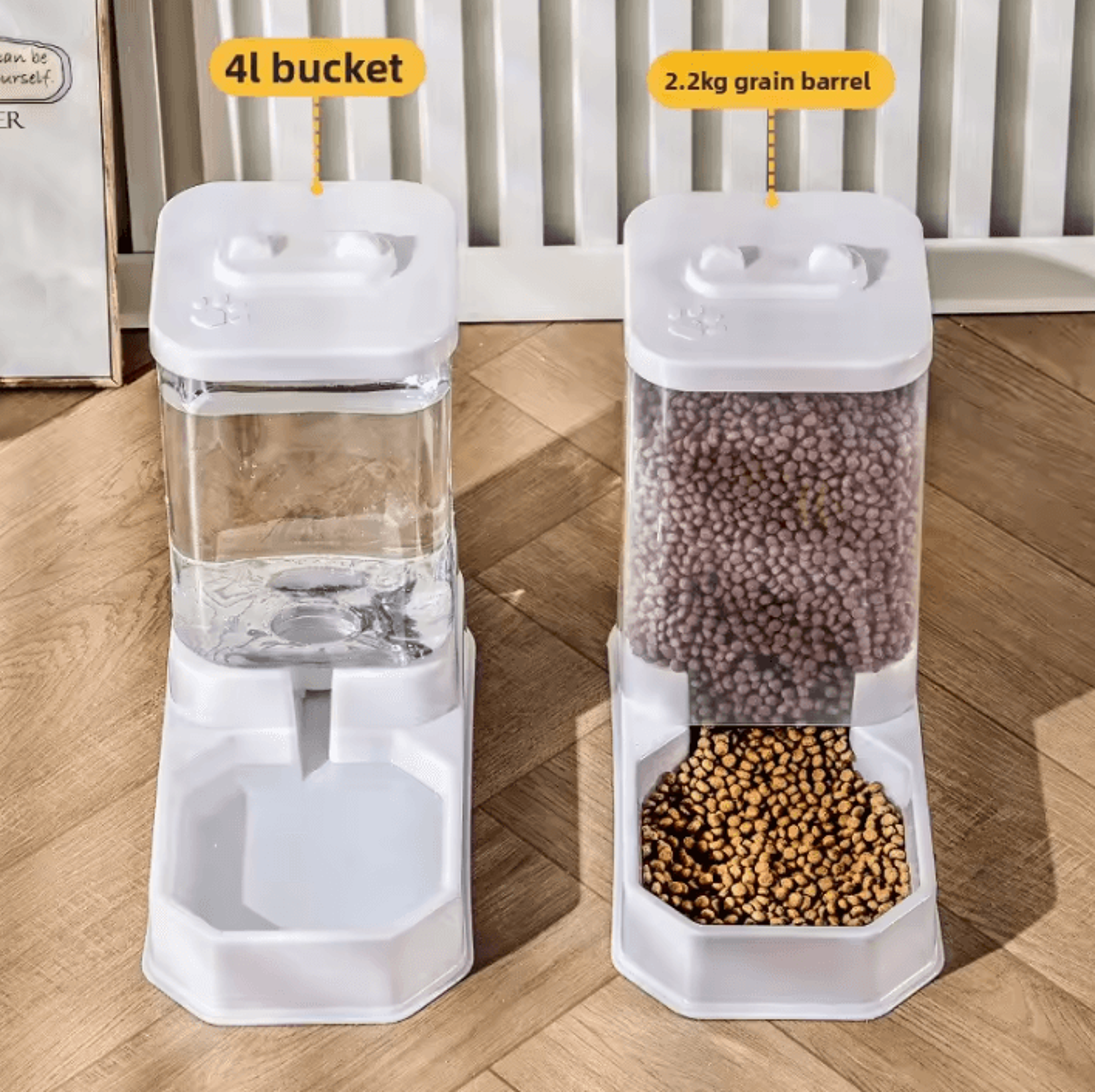 FreshServe Large Capacity Automatic Pet Feeder  Water Dispenser Set 1