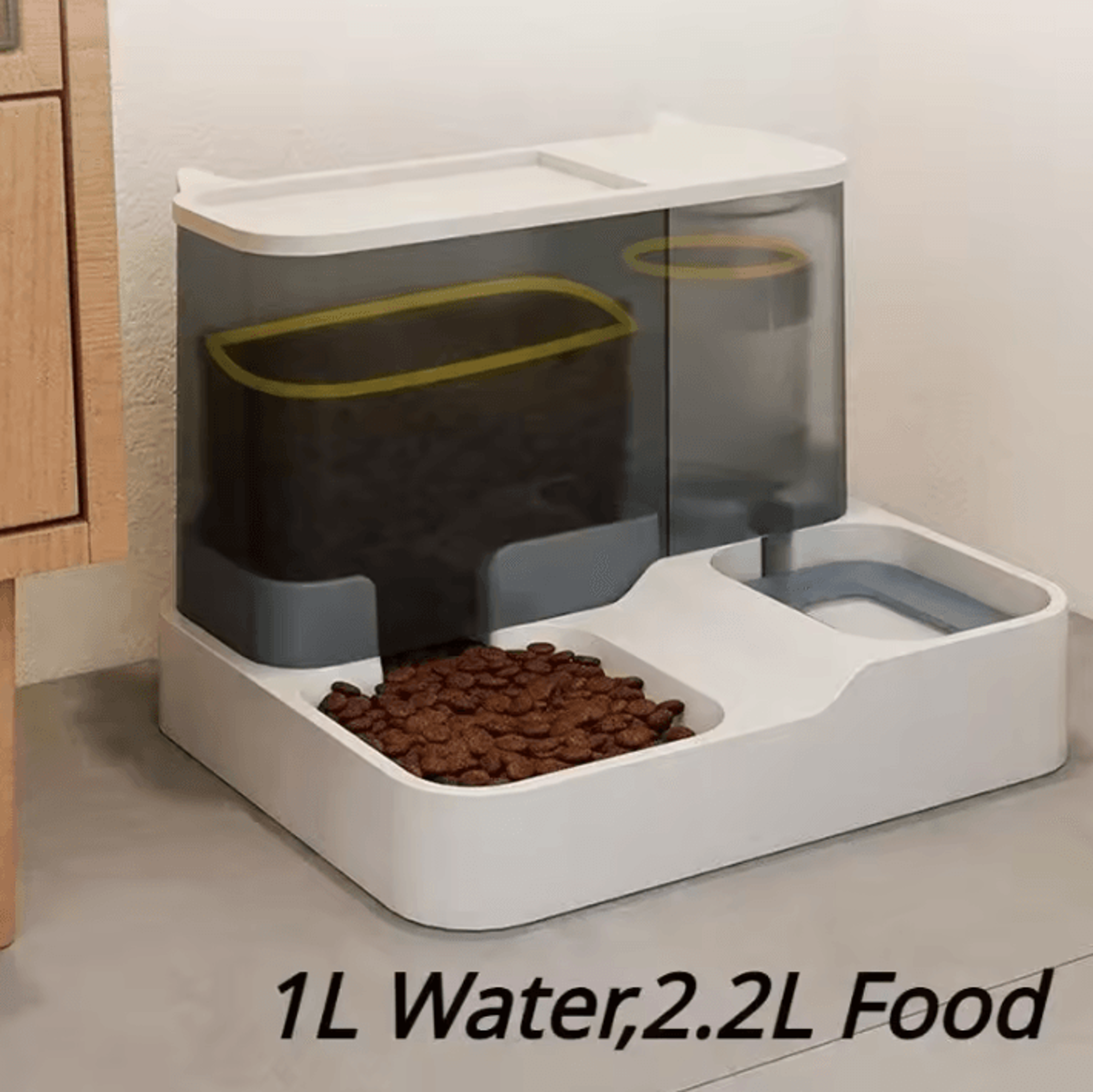 DualFlow 22L Automatic Pet Feeder  Water Dispenser 1