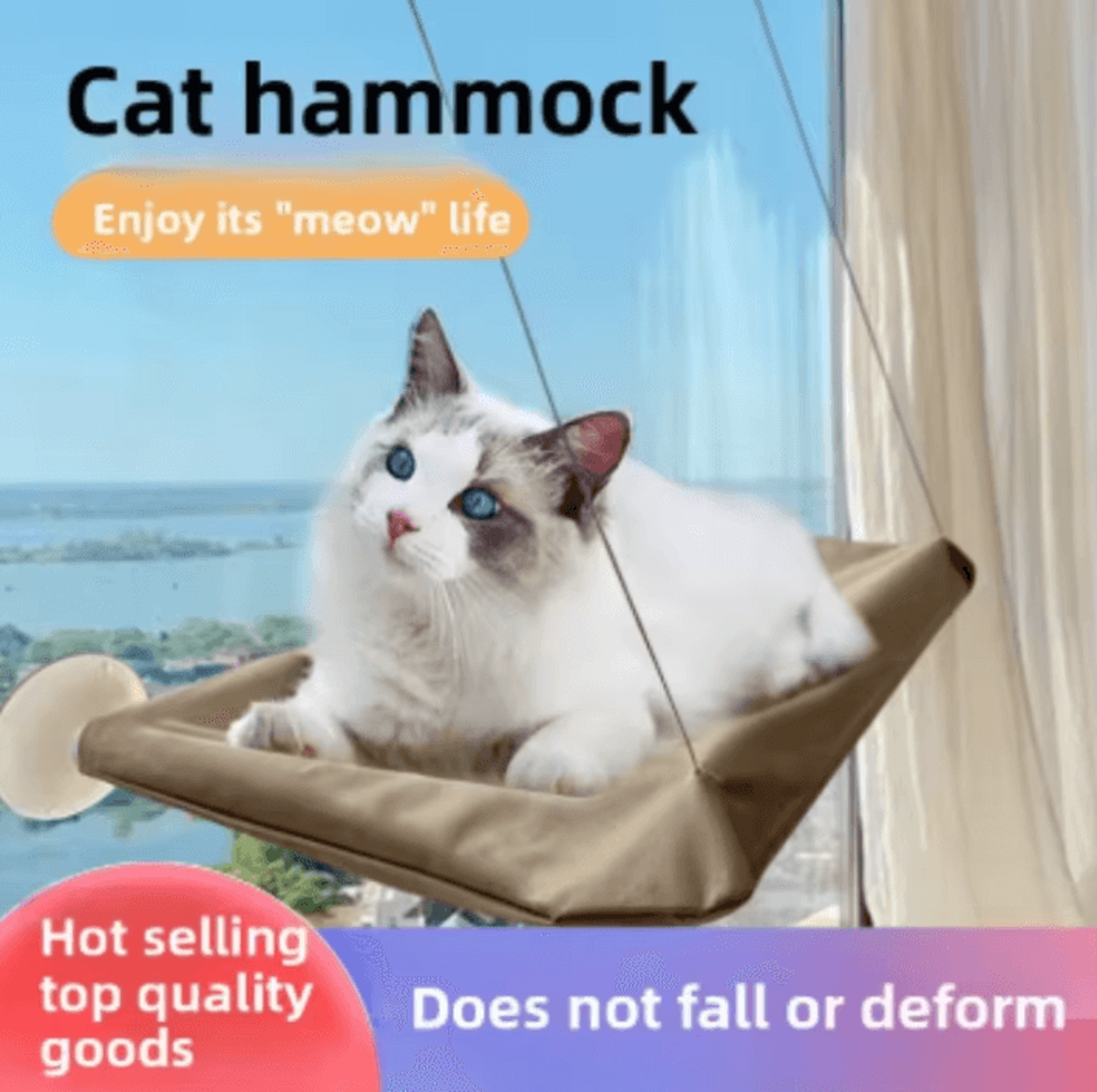 SunnyPerch Window Cat Hammock Bed 1