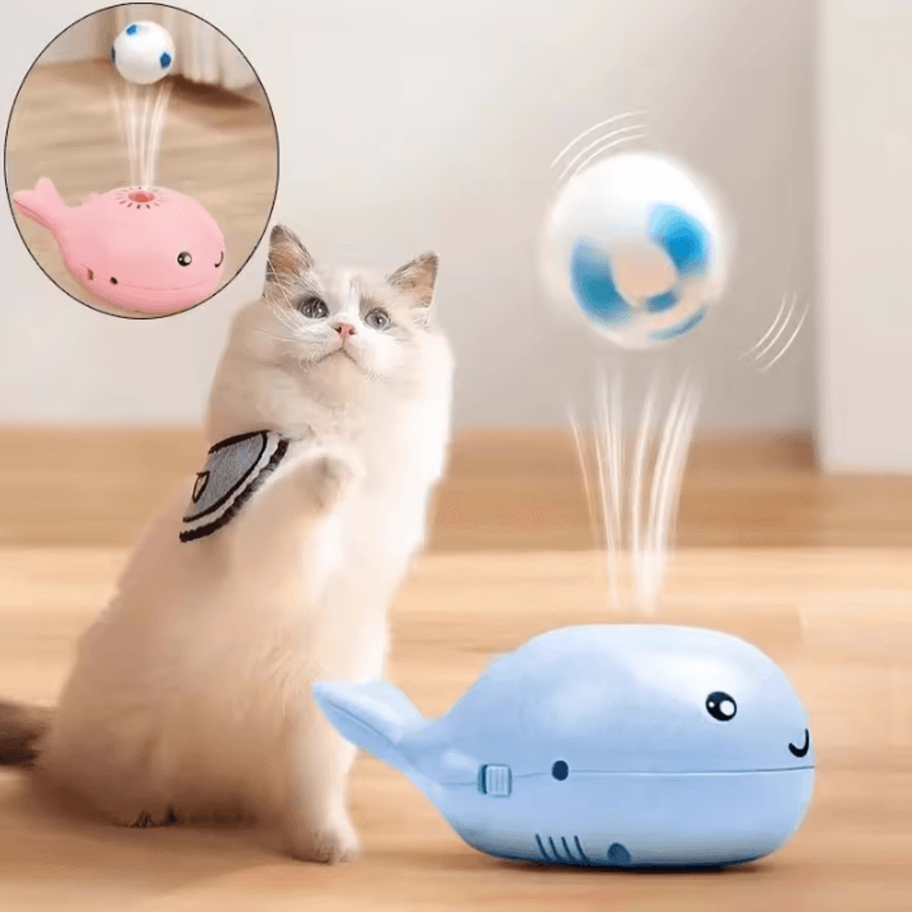 WhaleWave Interactive Electric Cat Ball Toy 0