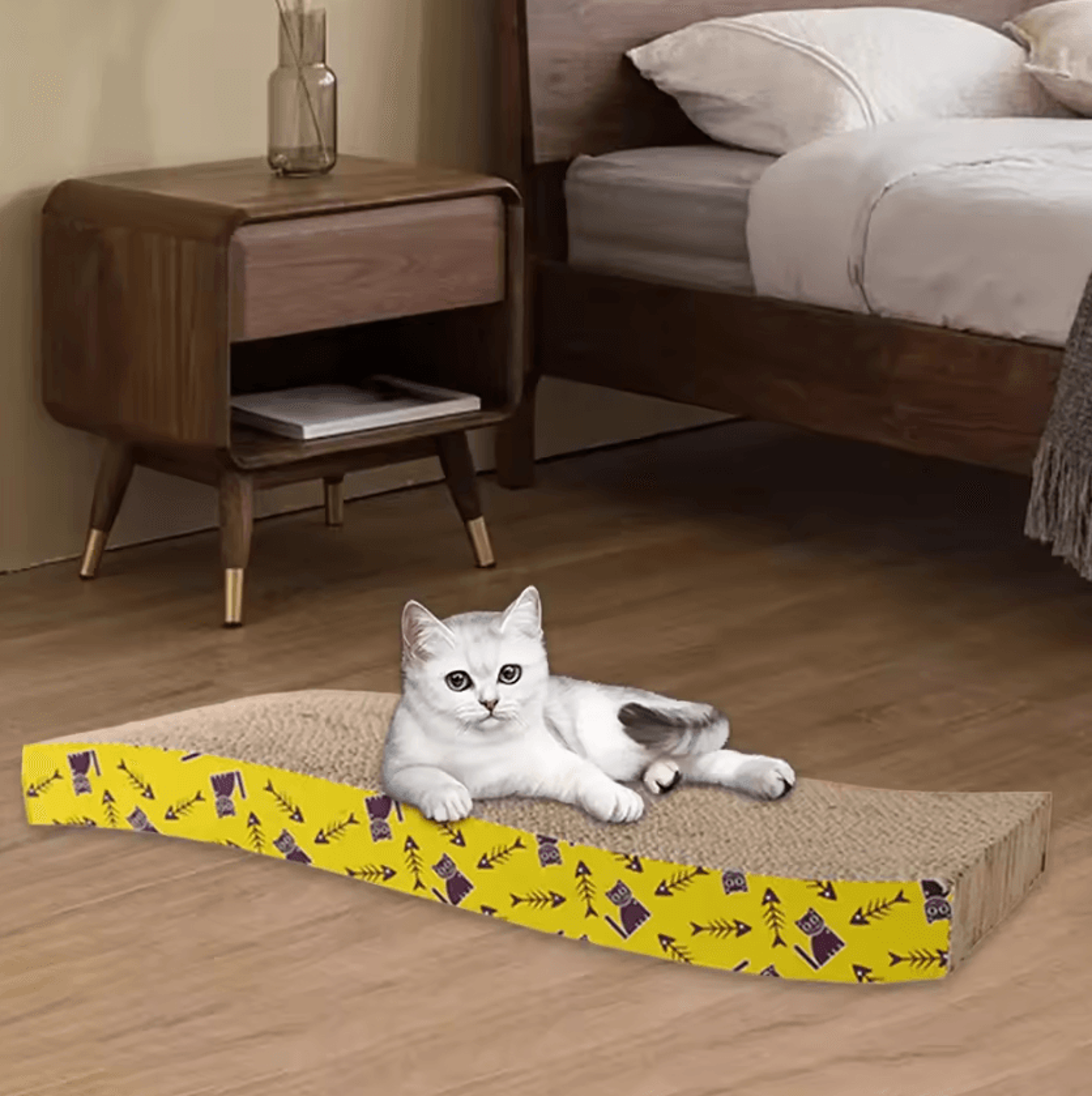 ScratchNest Cardboard Cat Scratcher Bed  Lounger 3
