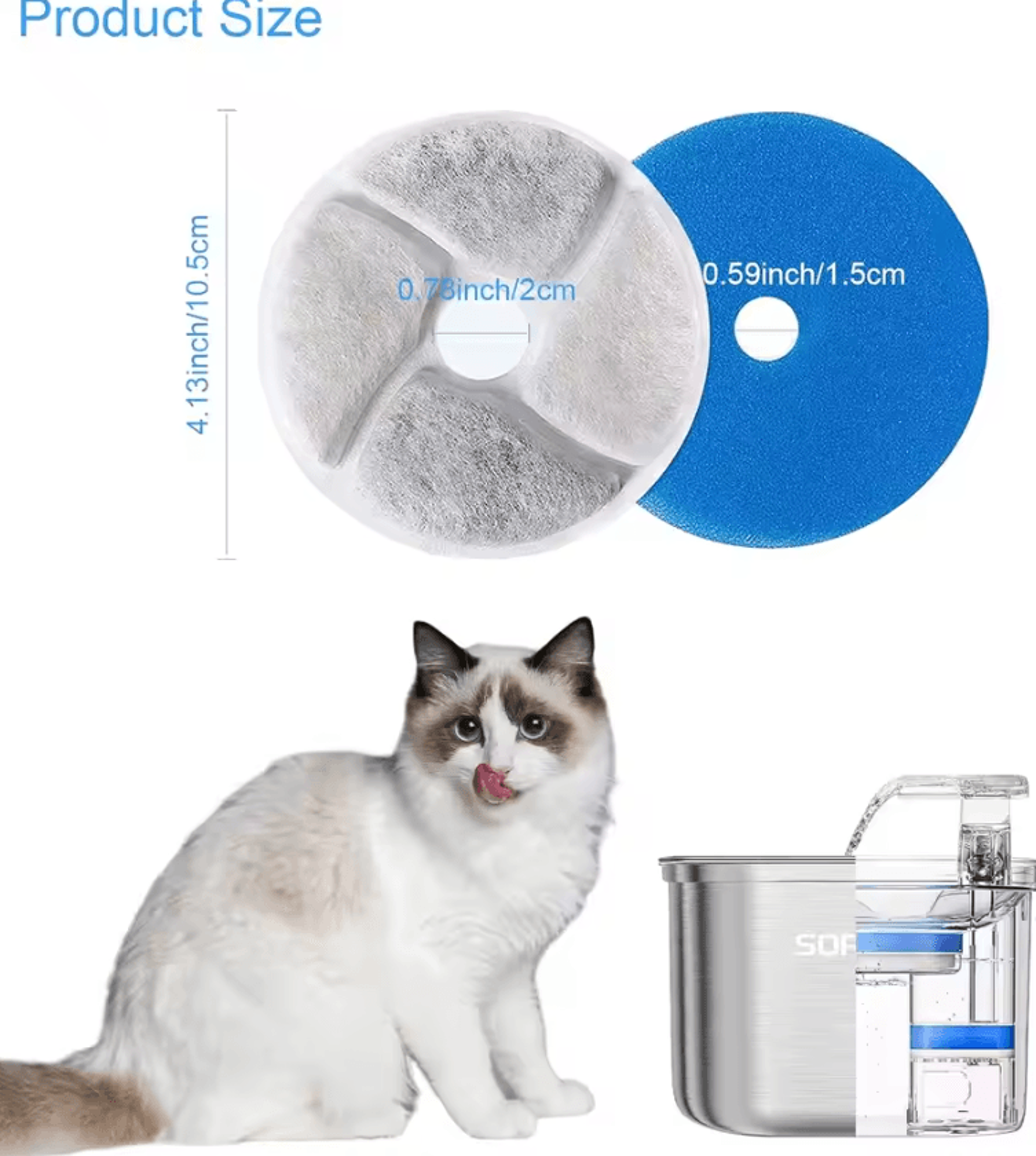 Activated Carbon Pet Fountain Filters  Fresh  Cleaner Water For Cats  Dogs 1