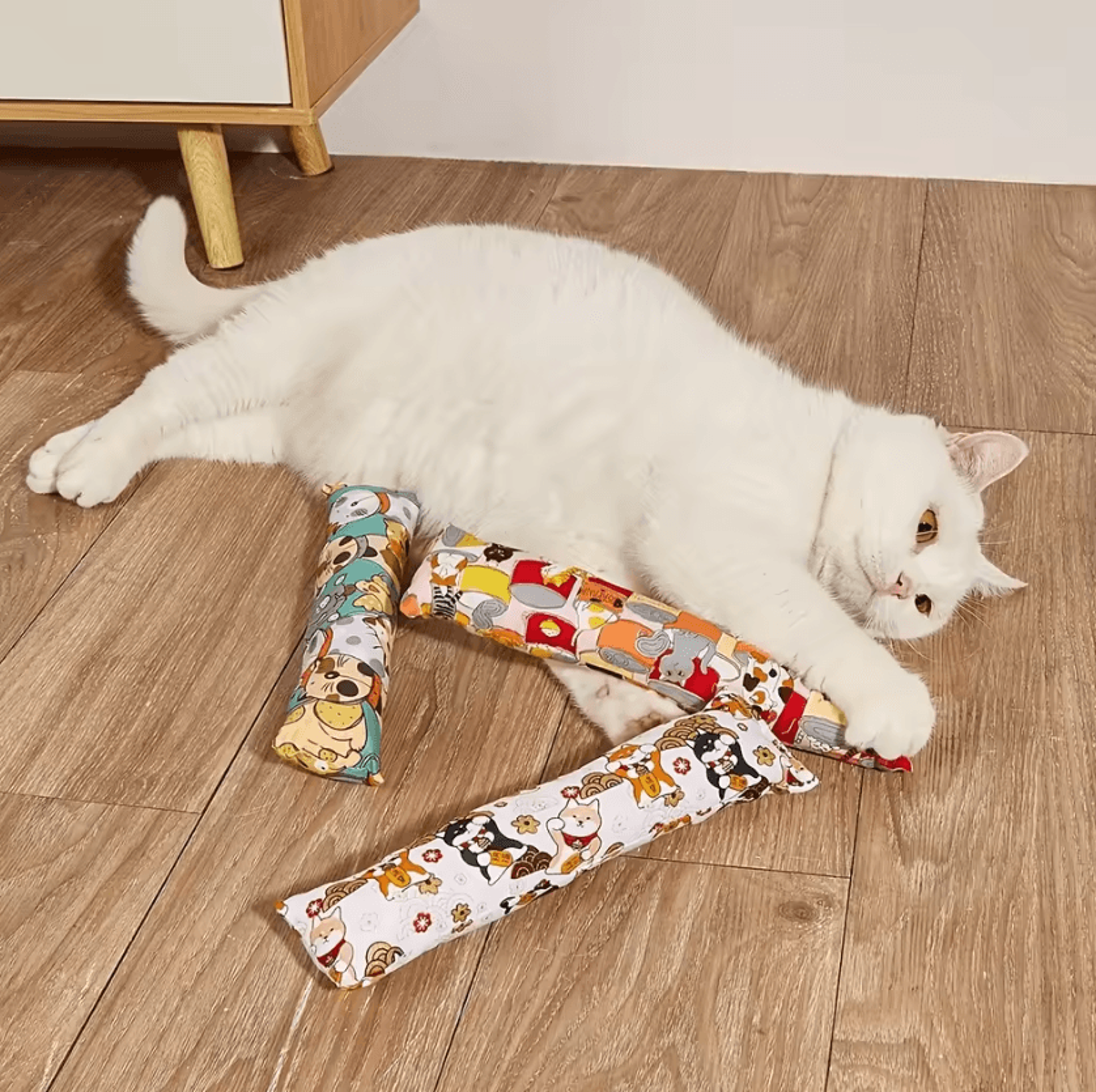 Plush Cat Teaser Wand Toy  Interactive BiteResistant Cat Toy For Active Play 4