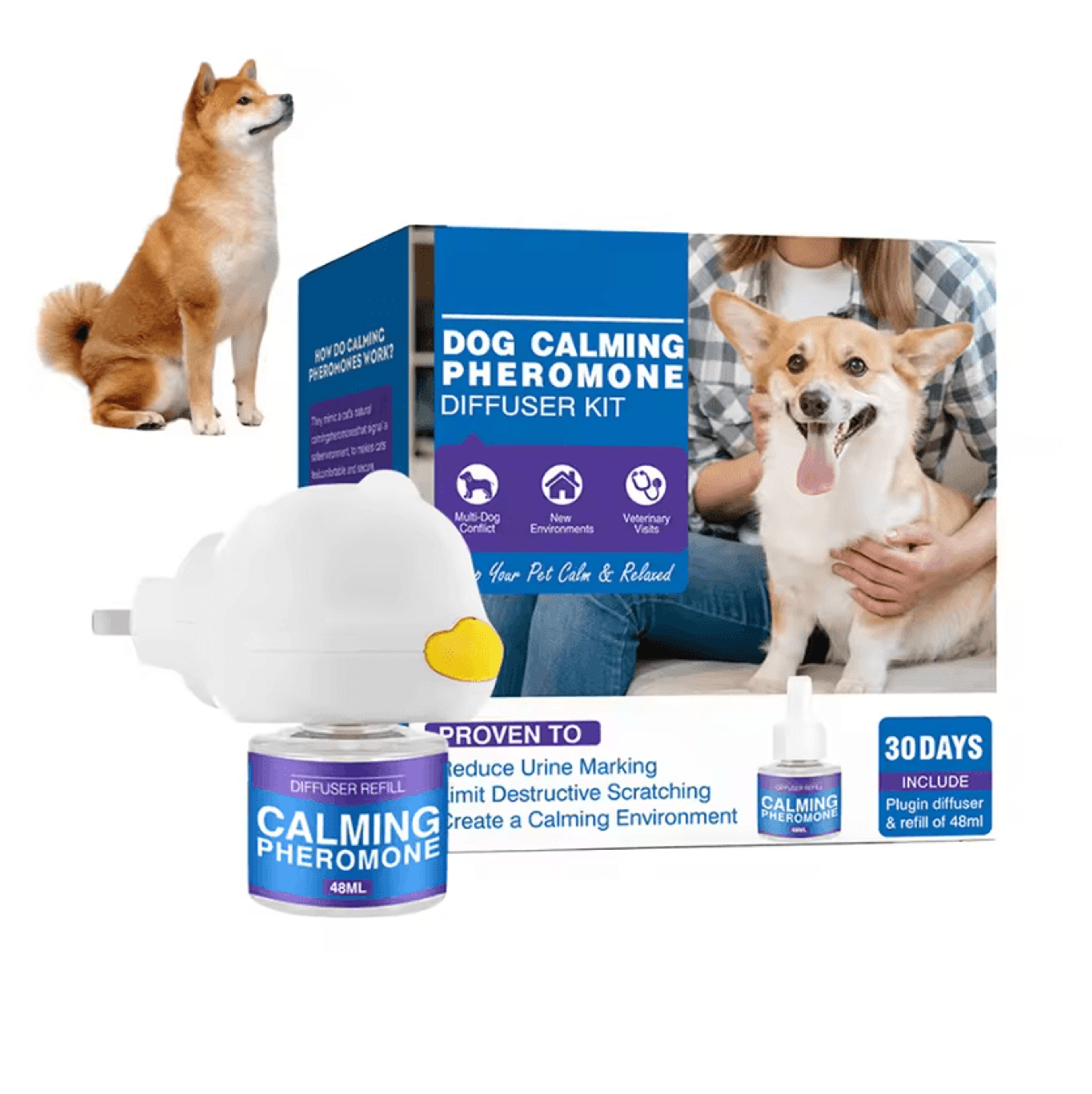 48ML Enhanced Calming Pheromone Diffuser For Cats  Dogs 4