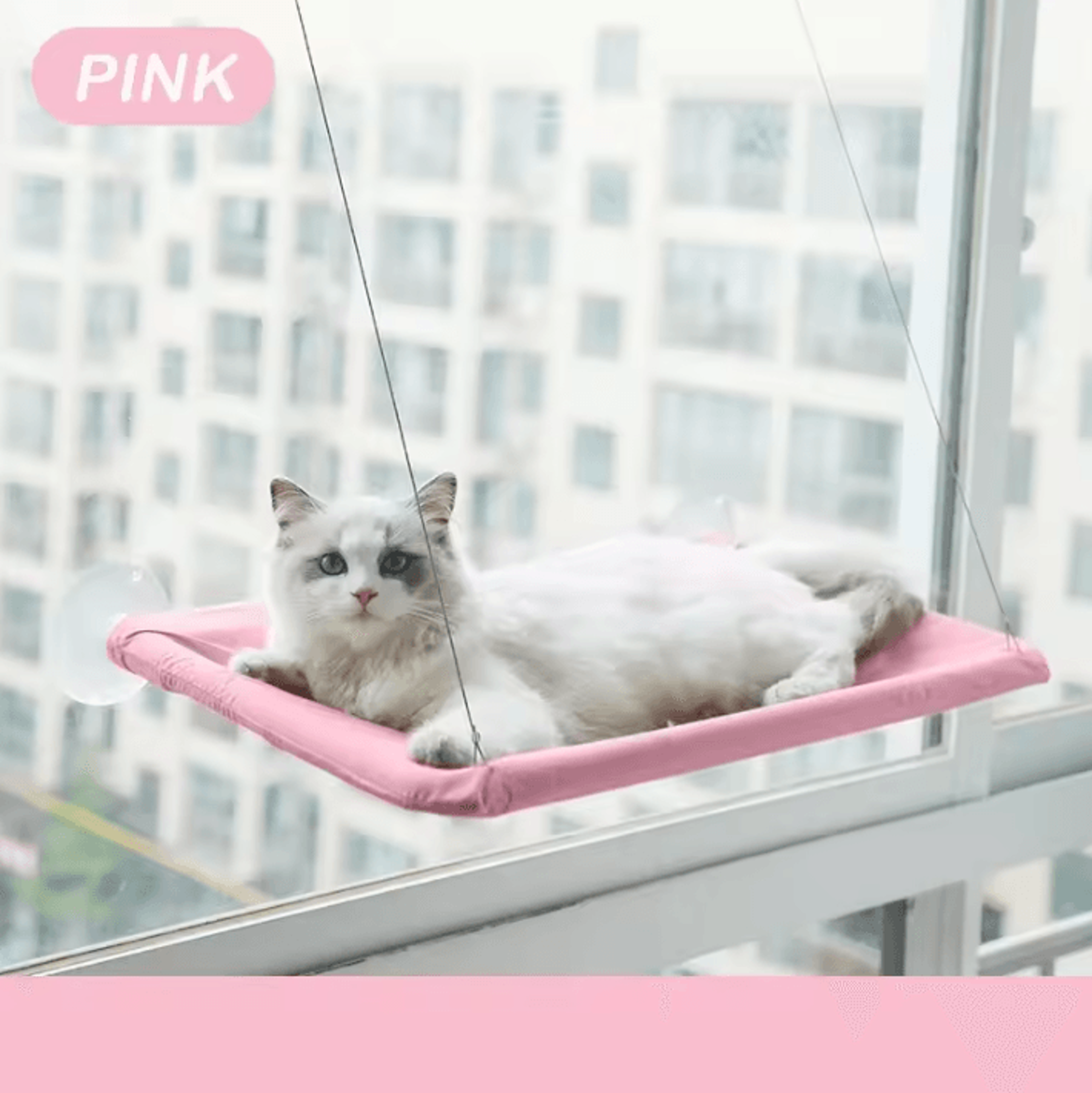 SunnyView Hanging Cat Hammock Window Bed  HeavyDuty Elevated Cat Lounge 4