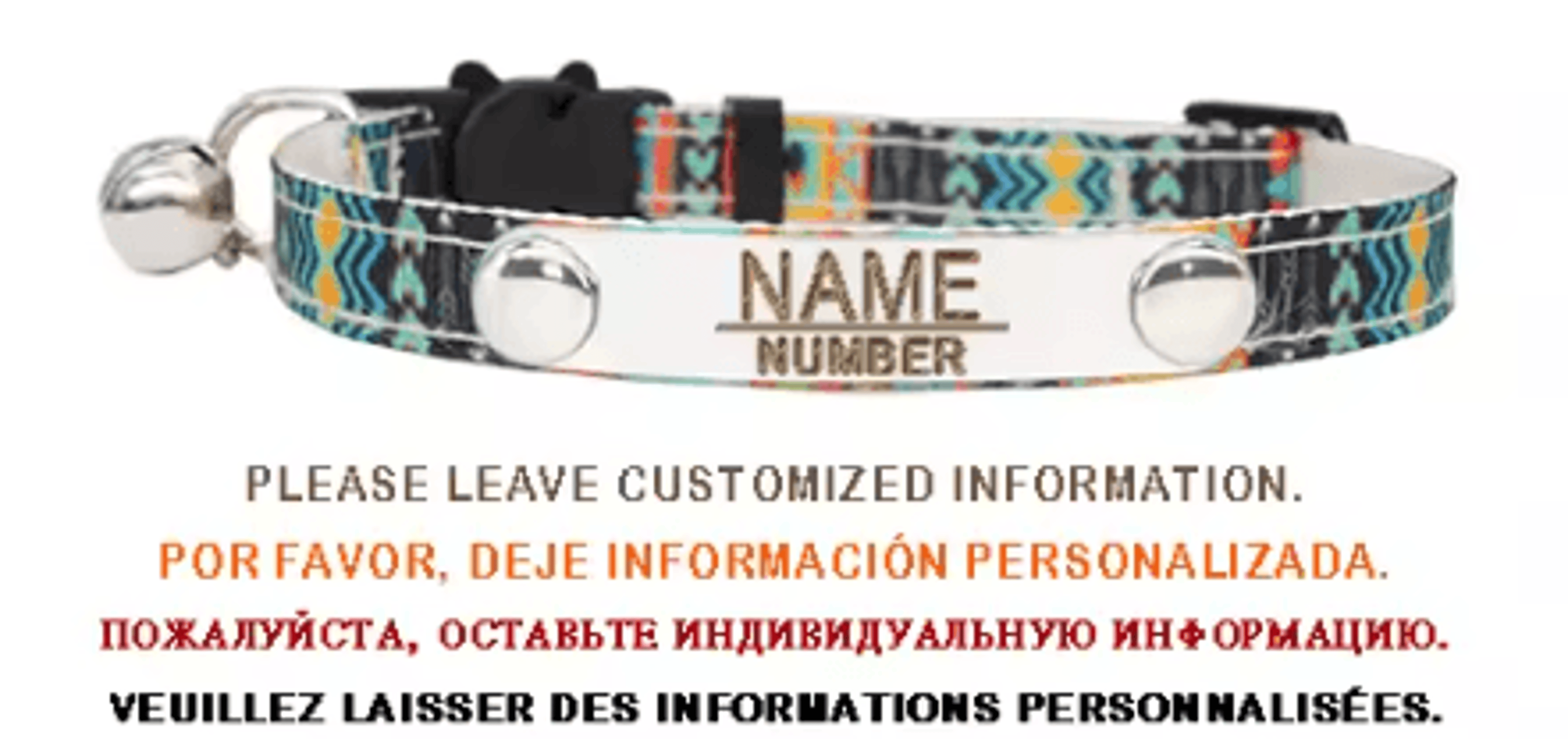 Personalized Bell Cat Collar Adjustable Breakaway Buckle Small Dog Collar Pet Supplies Nameplate Ki 3