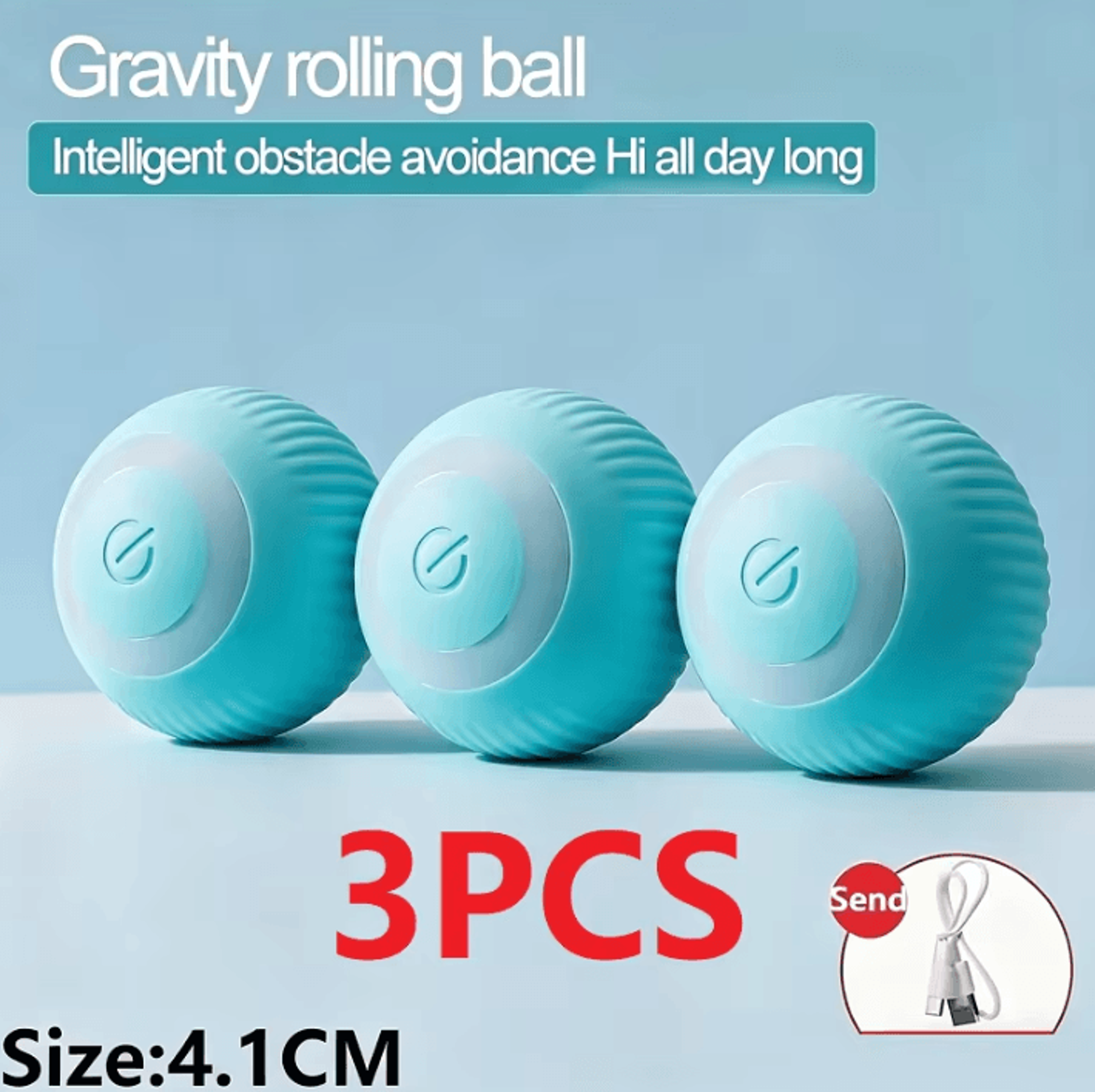 Interactive Automatic Rolling Cat Ball Toy  Smart SelfMoving Exercise Ball 9