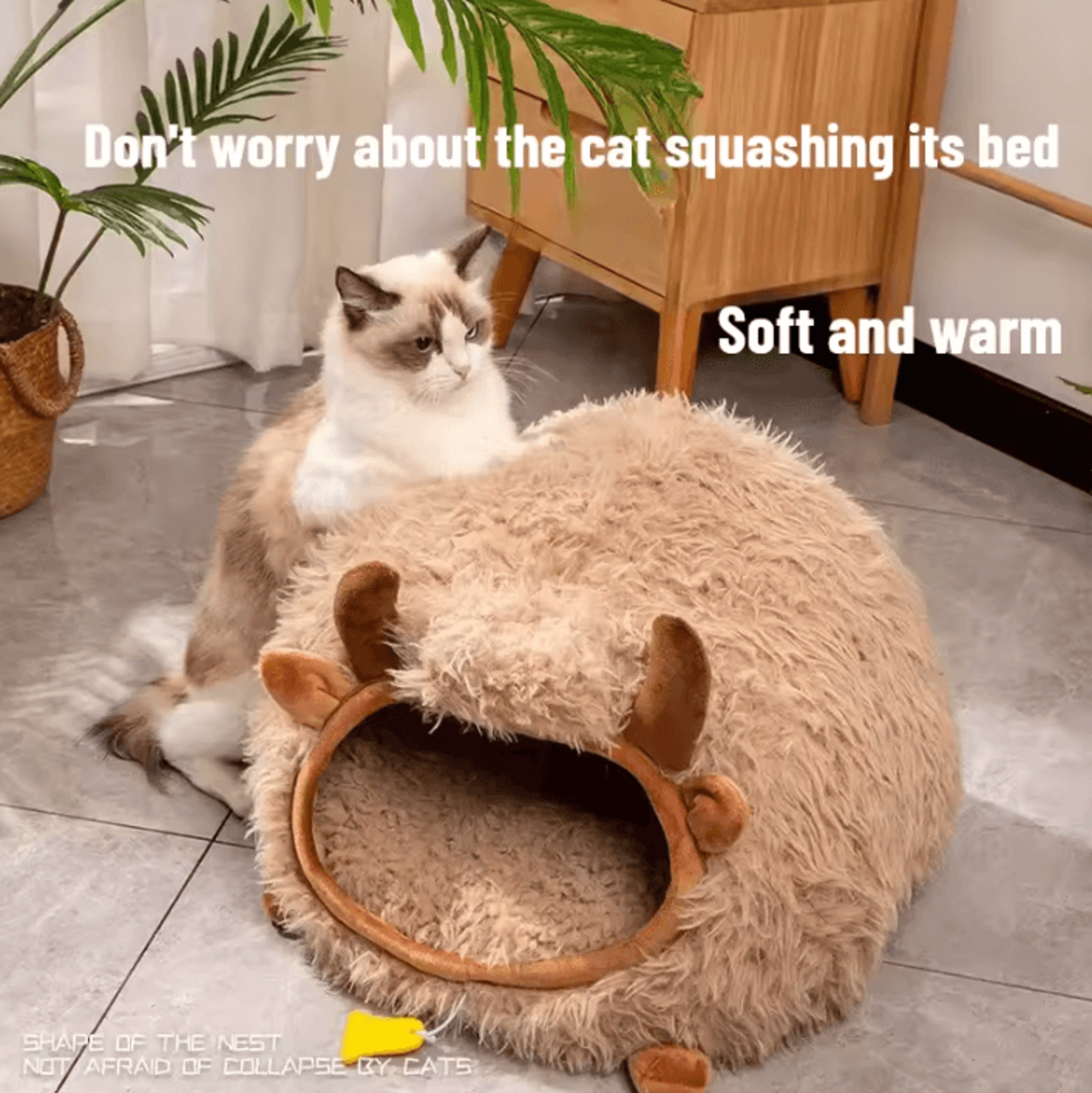CozyYak SemiEnclosed Cat Cave Bed 2