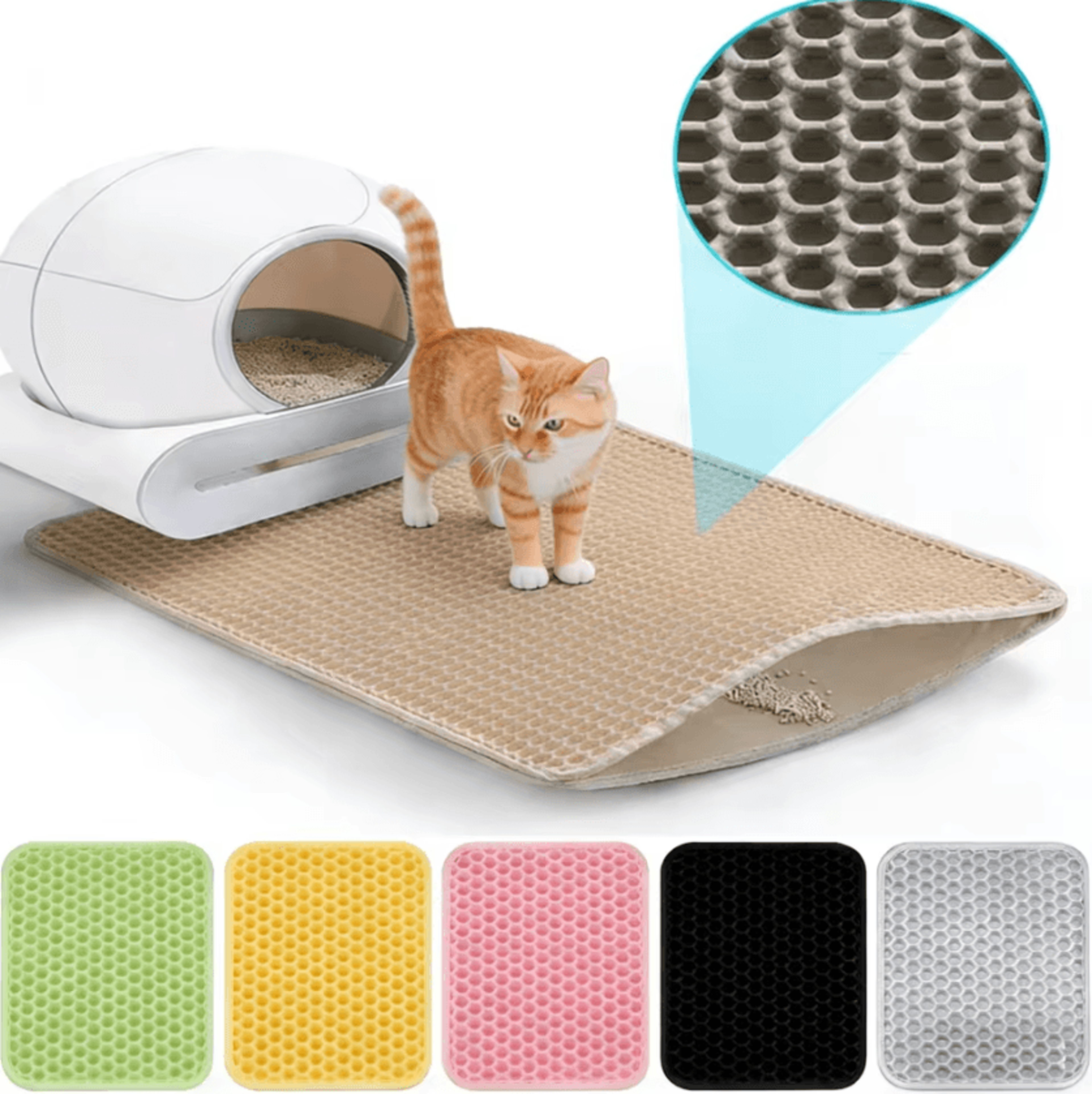 TrapClean DoubleLayer Waterproof Cat Litter Mat 0