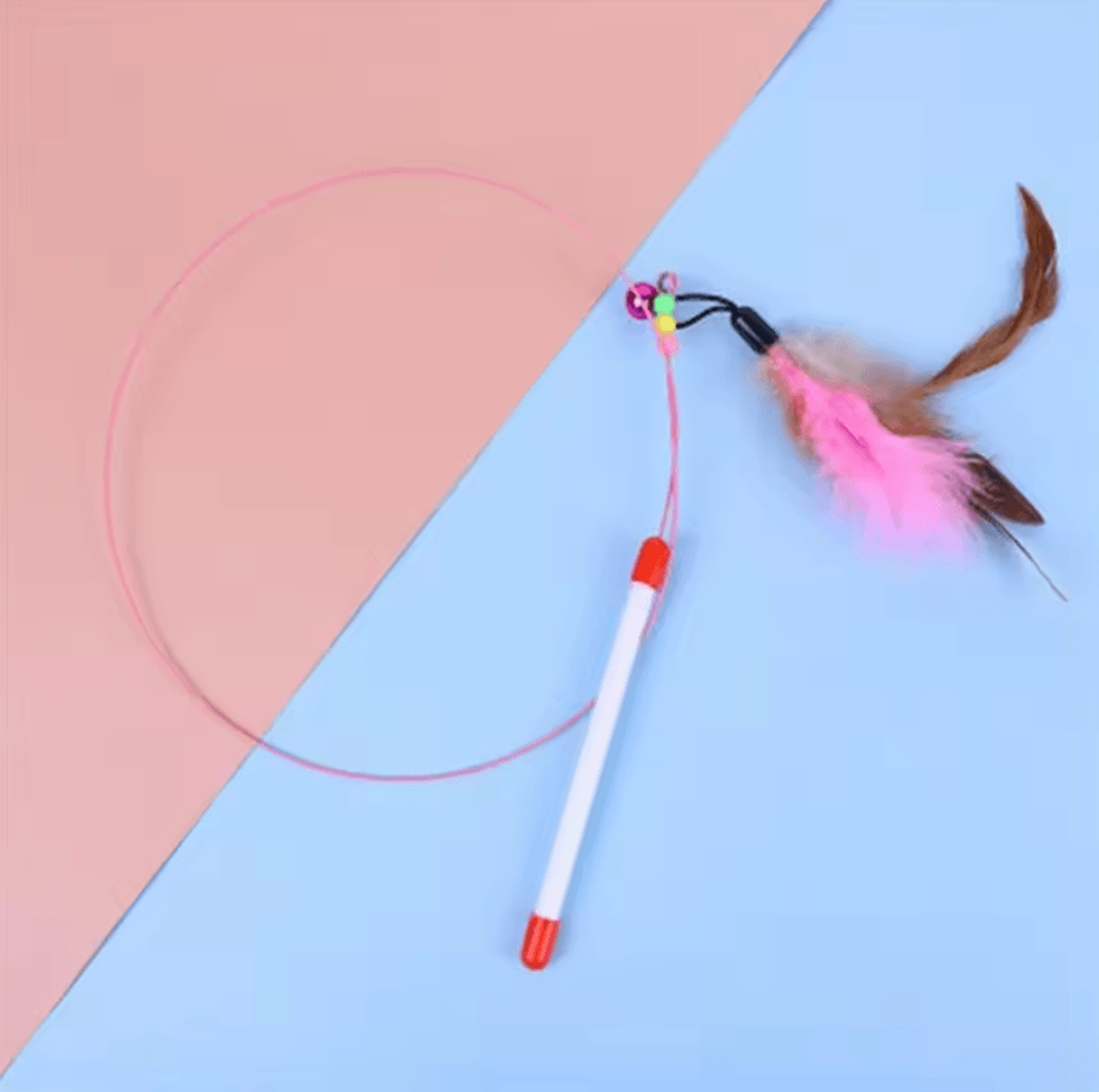 FeatherFlex Interactive Cat Wand Toy With Bell 1