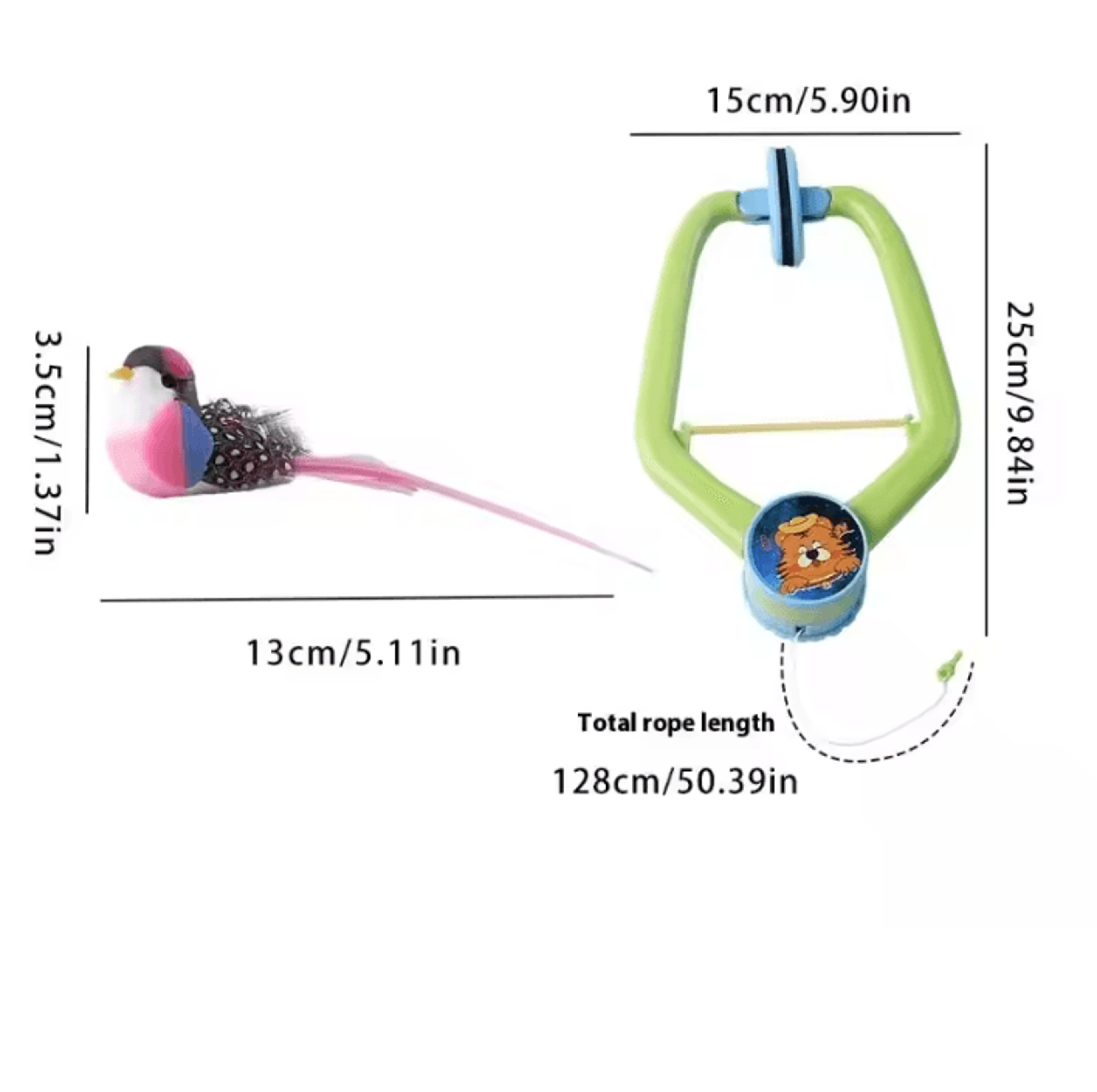 DoorHanging Feather Chase Cat Toy  Interactive SelfPlay Teaser 9
