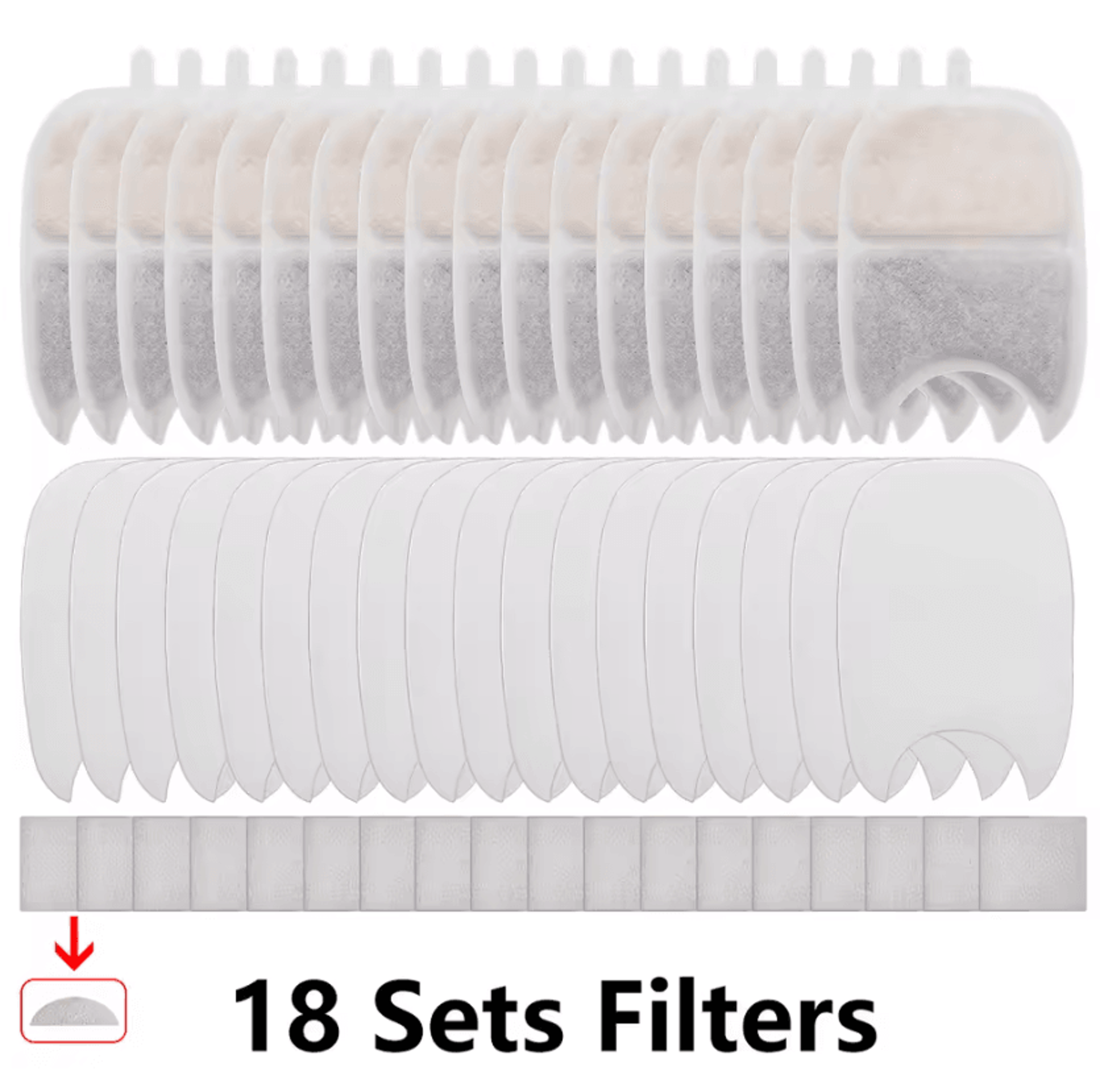 MultiPack Pet Water Fountain Replacement Filters 4