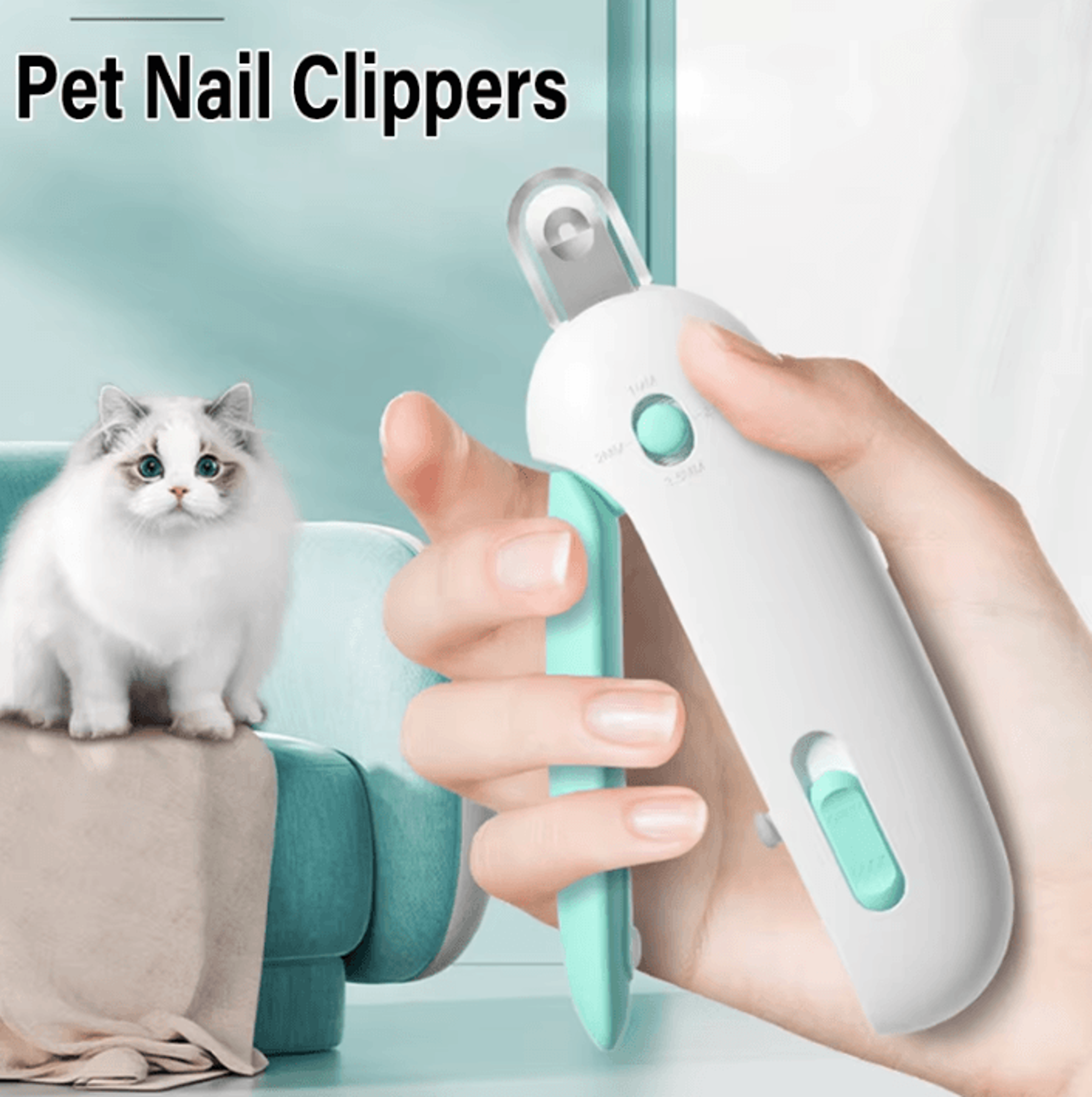 PrecisionGrip Pet Nail Clipper With Adjustable Safety Hole 0