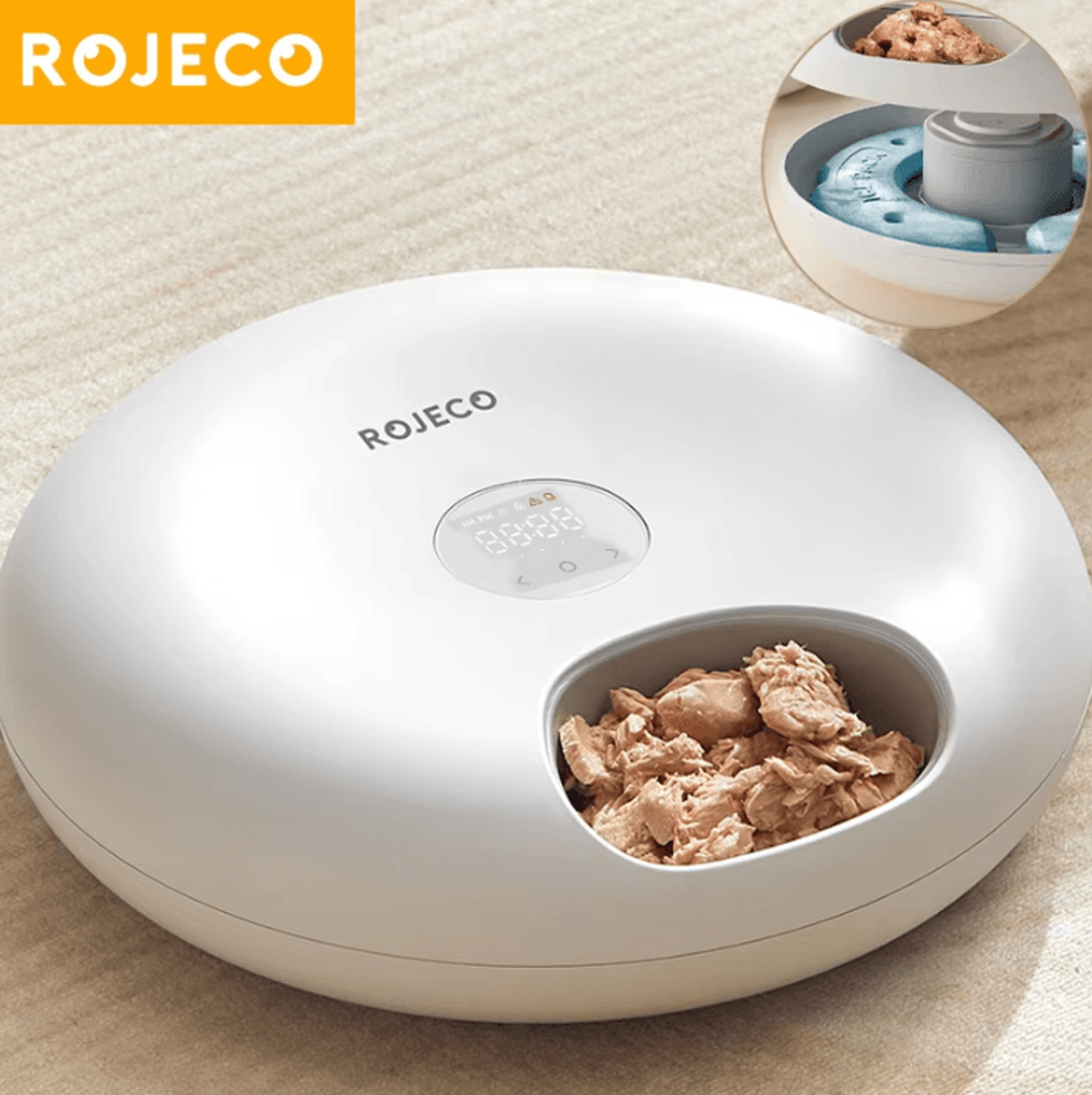 SmartServe 6Meal Automatic Pet Feeder For Wet  Dry Food 0