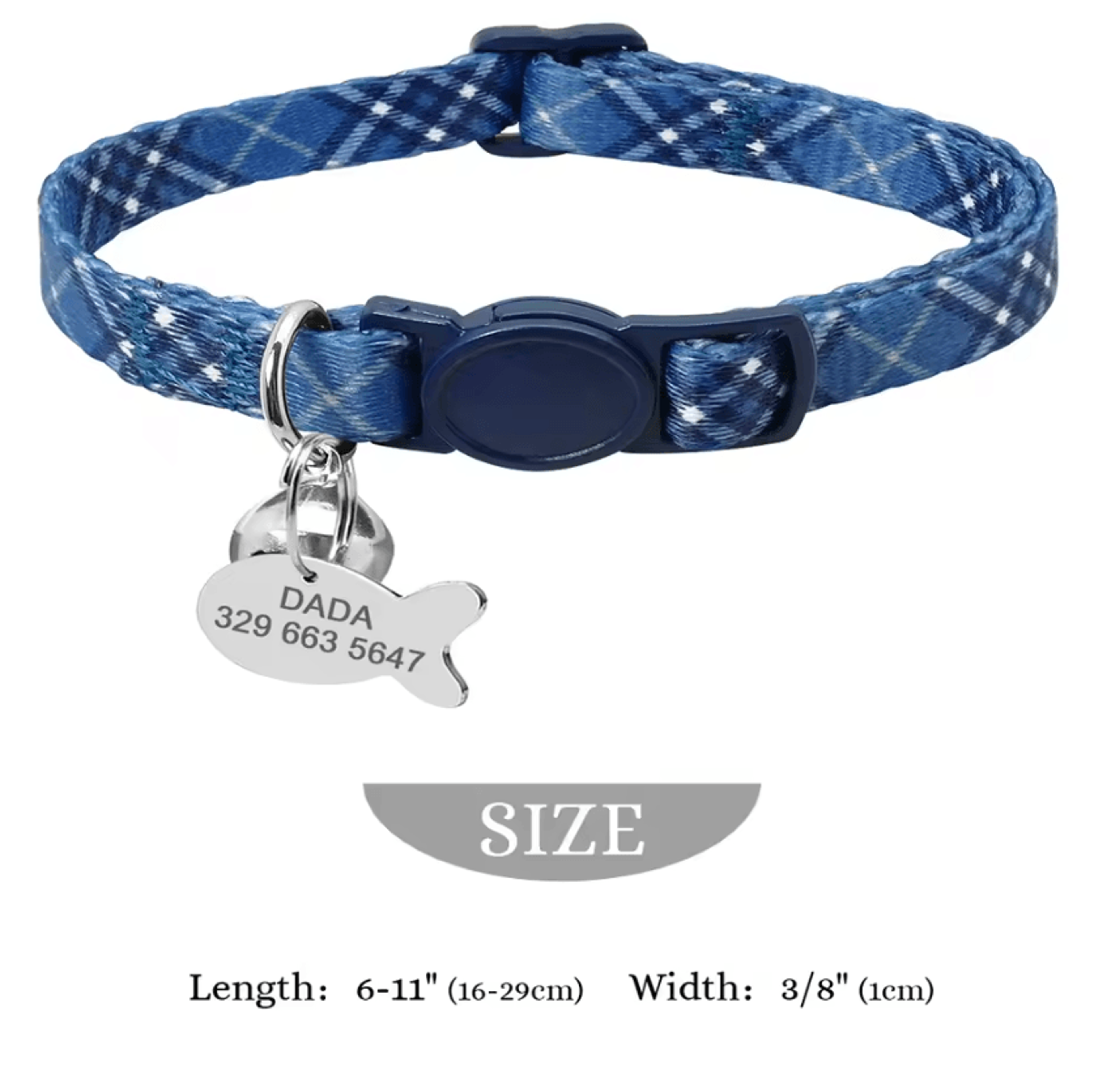 Personalized Engraved Nylon Pet Collar For Cats  Small Dogs 3