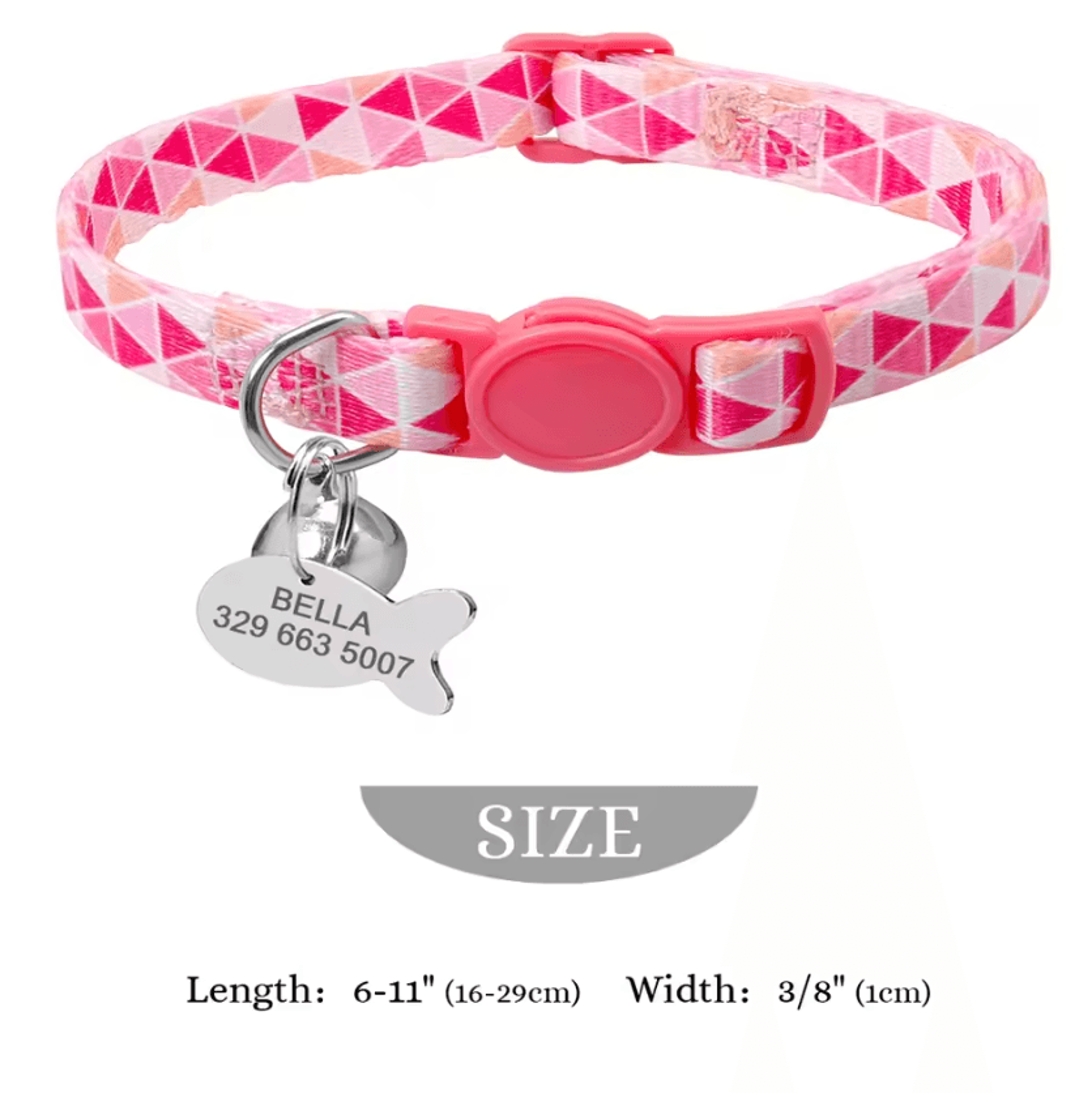 Personalized Engraved Nylon Pet Collar For Cats  Small Dogs 7