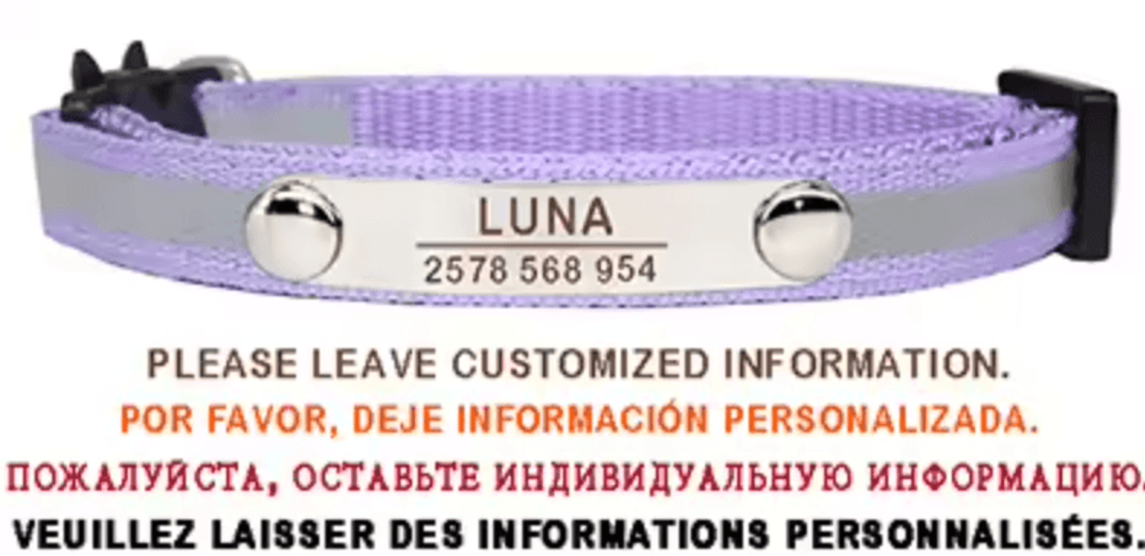 SafeGlow Personalized Reflective Cat Collar 11
