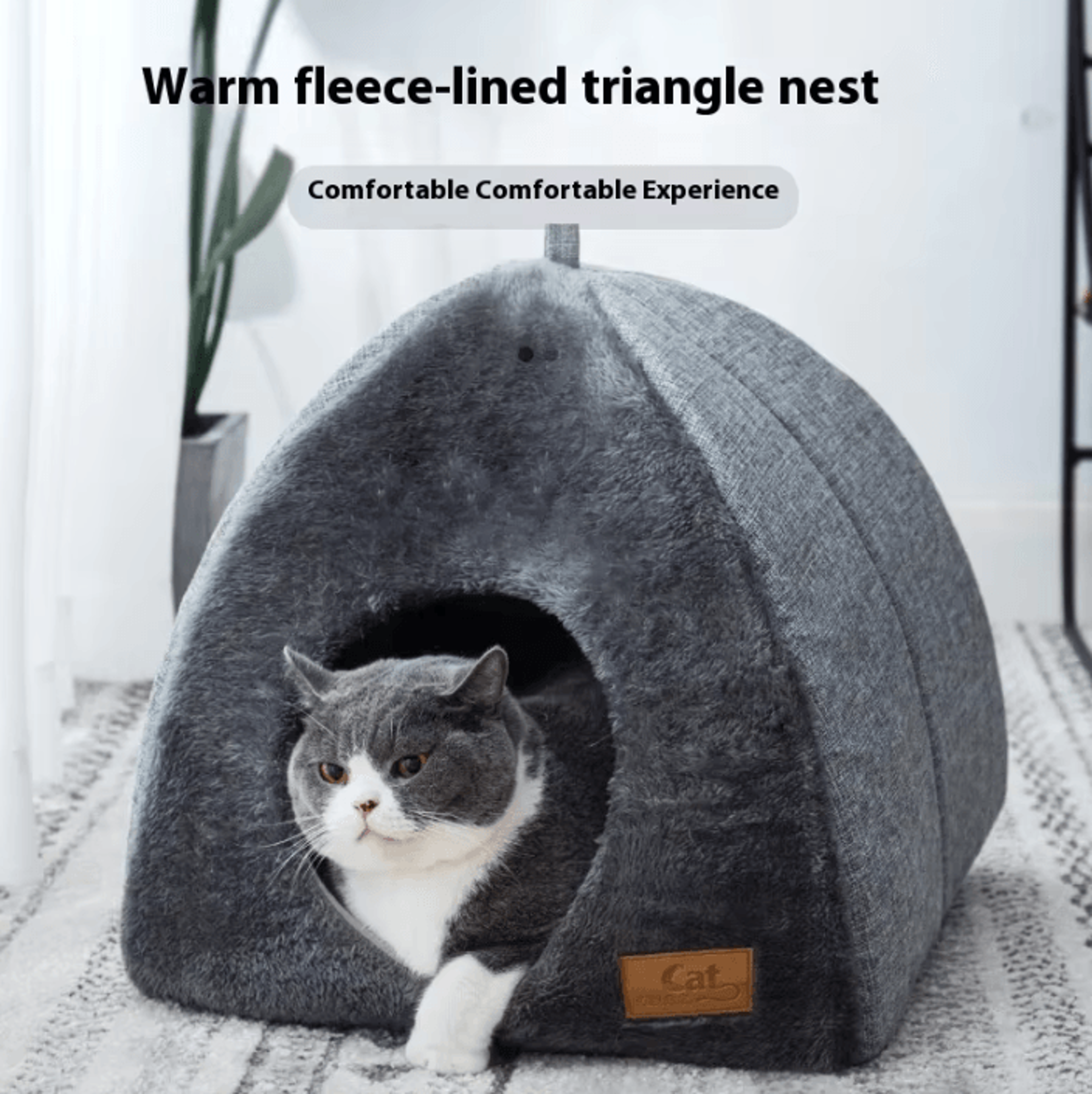 TriDream Cozy Triangle Cat Nest 0