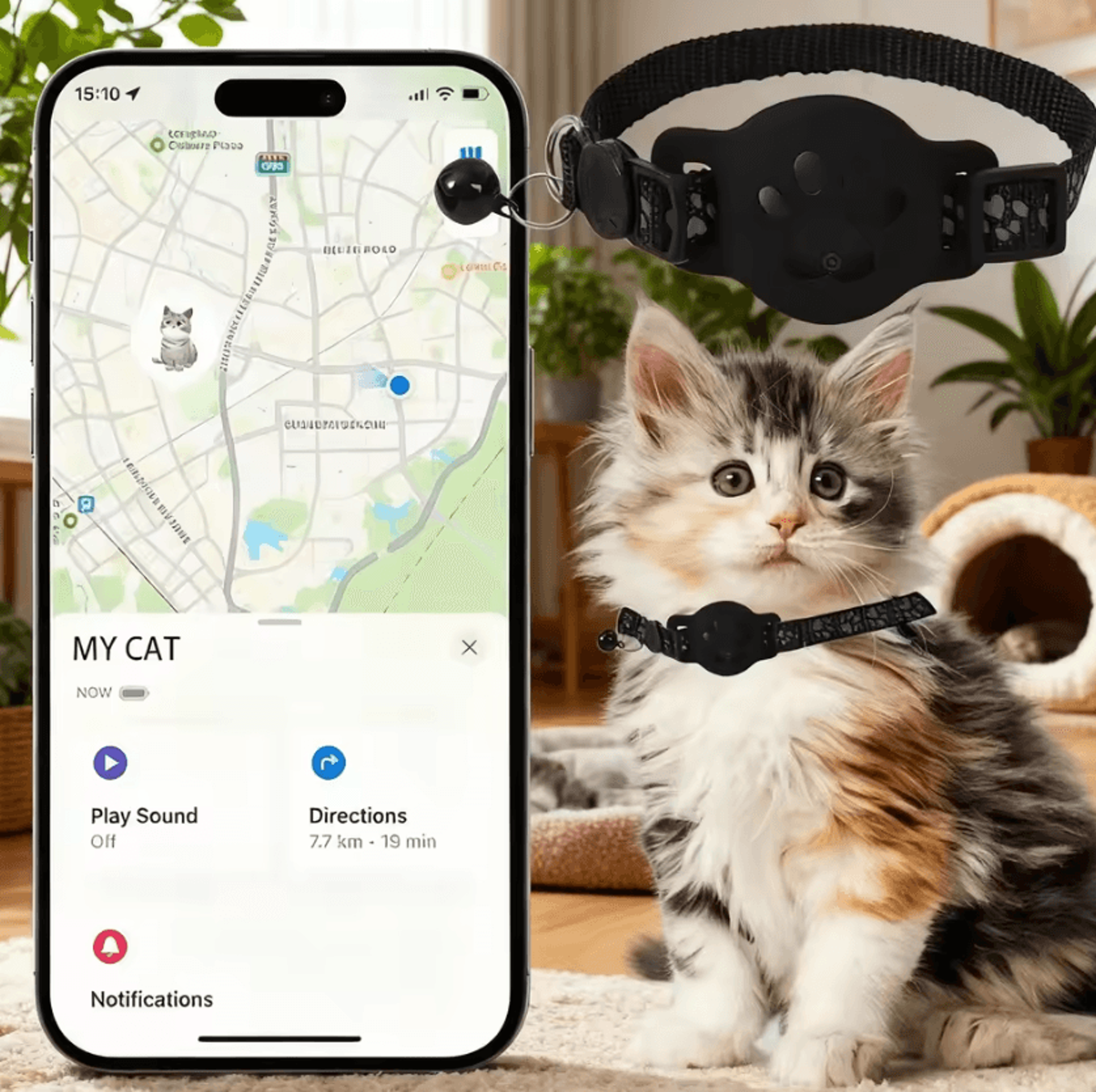 SmartTrack Reflective GPS Cat Safety Collar 0