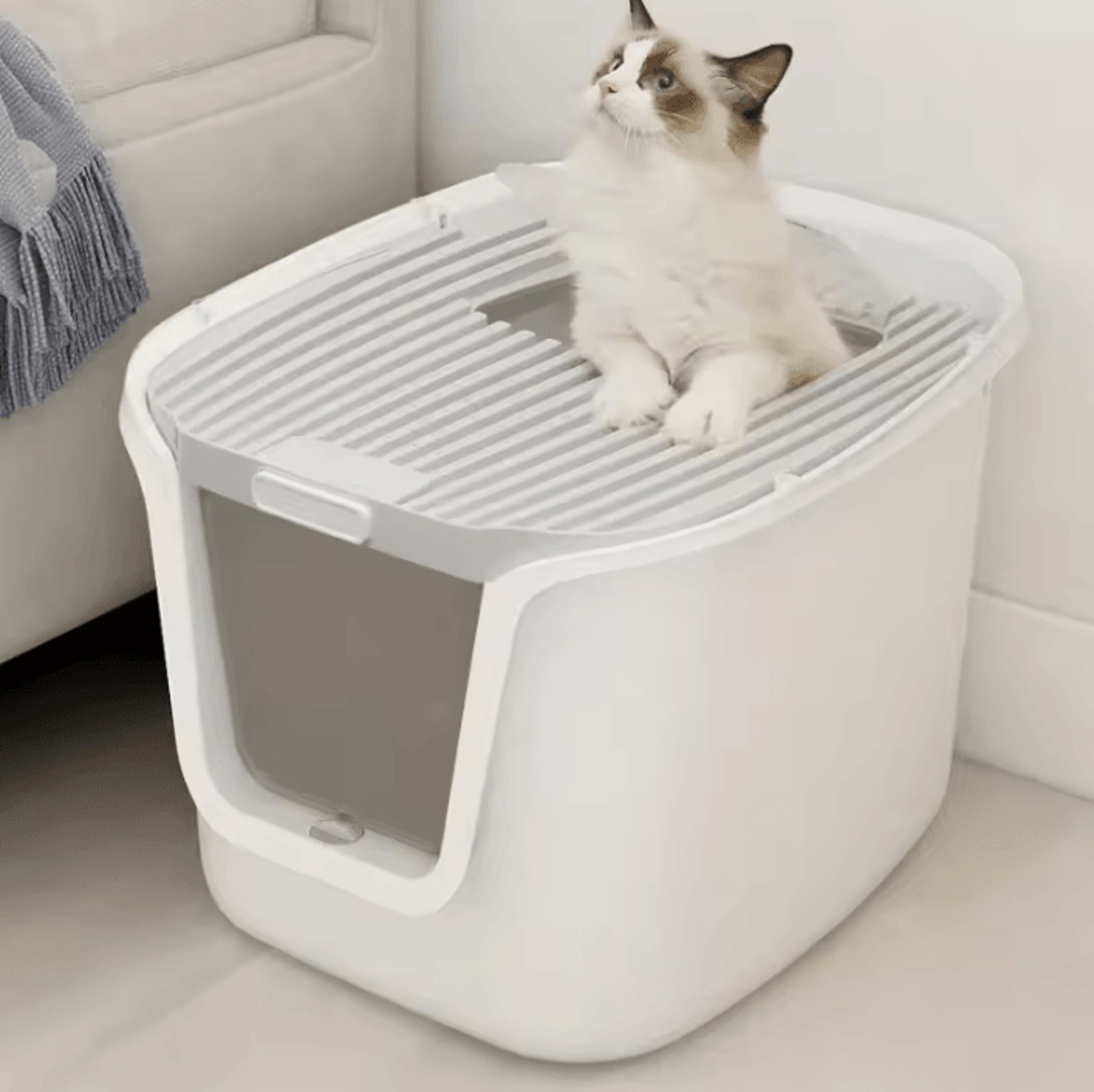 GrandSpace MultiAccess Covered Cat Litter Box 1