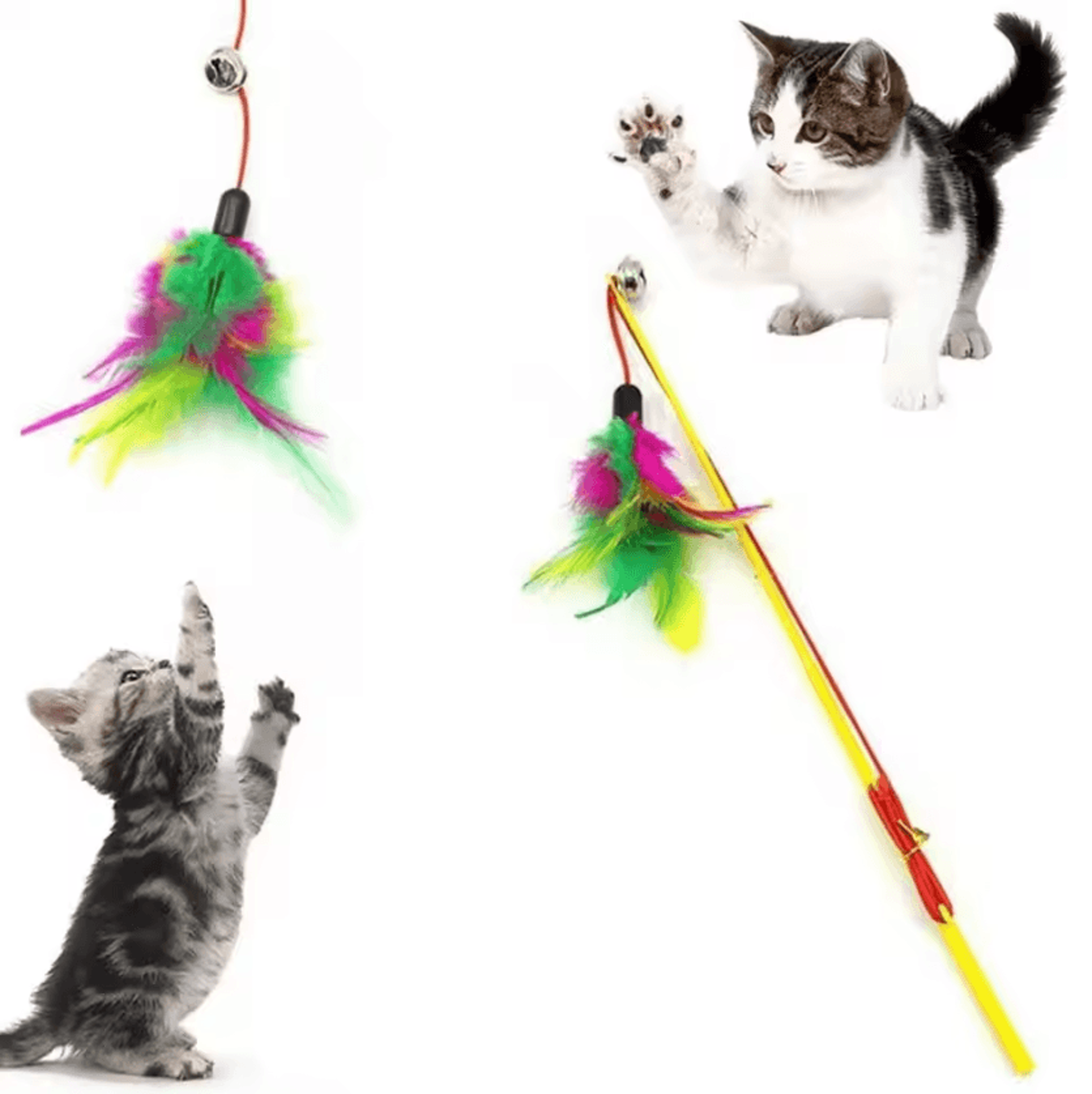 FeatherBell Interactive Cat Wand Toy 2