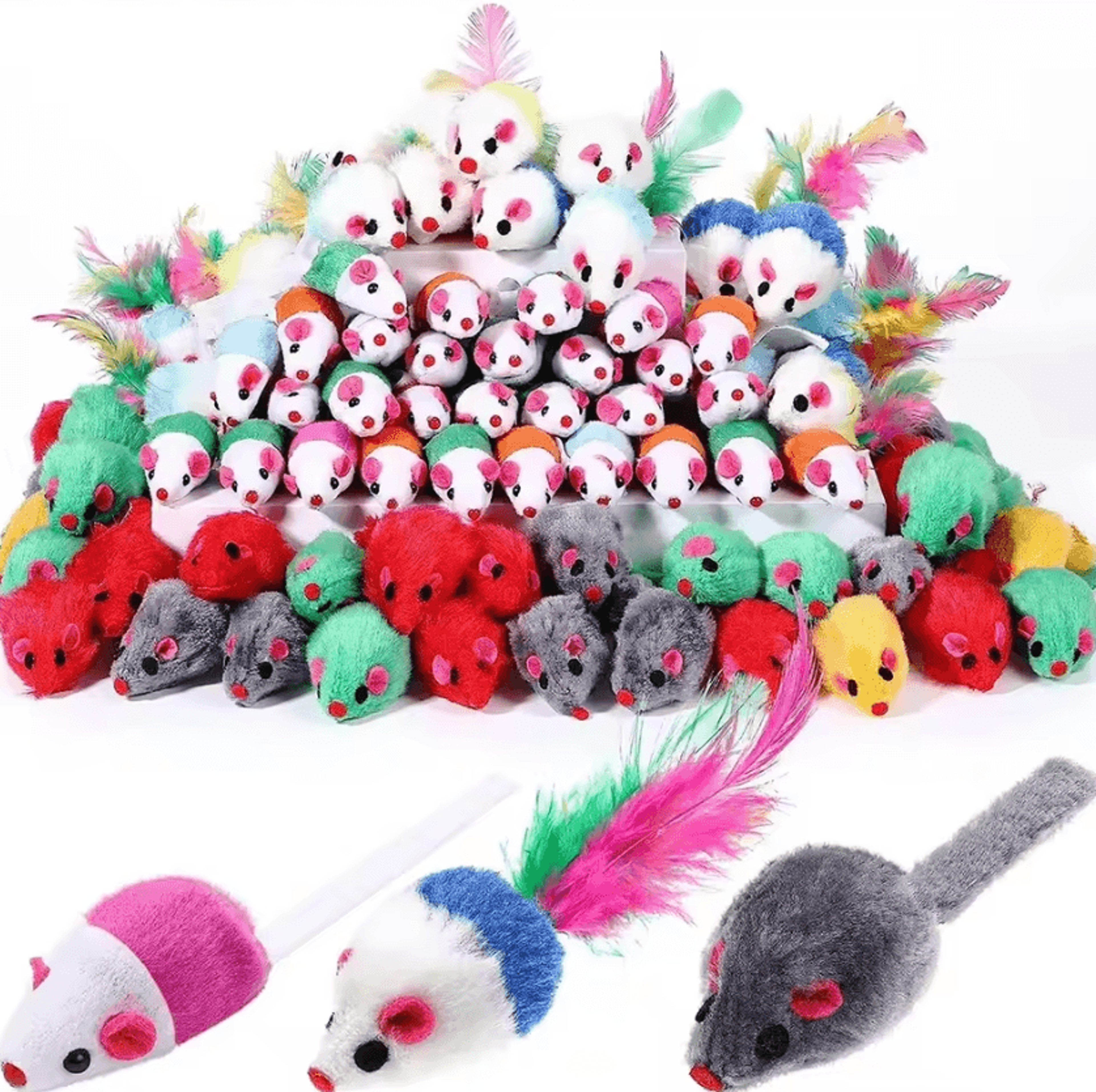 FurryMouse Catnip Rattle Mouse Toy Set 0