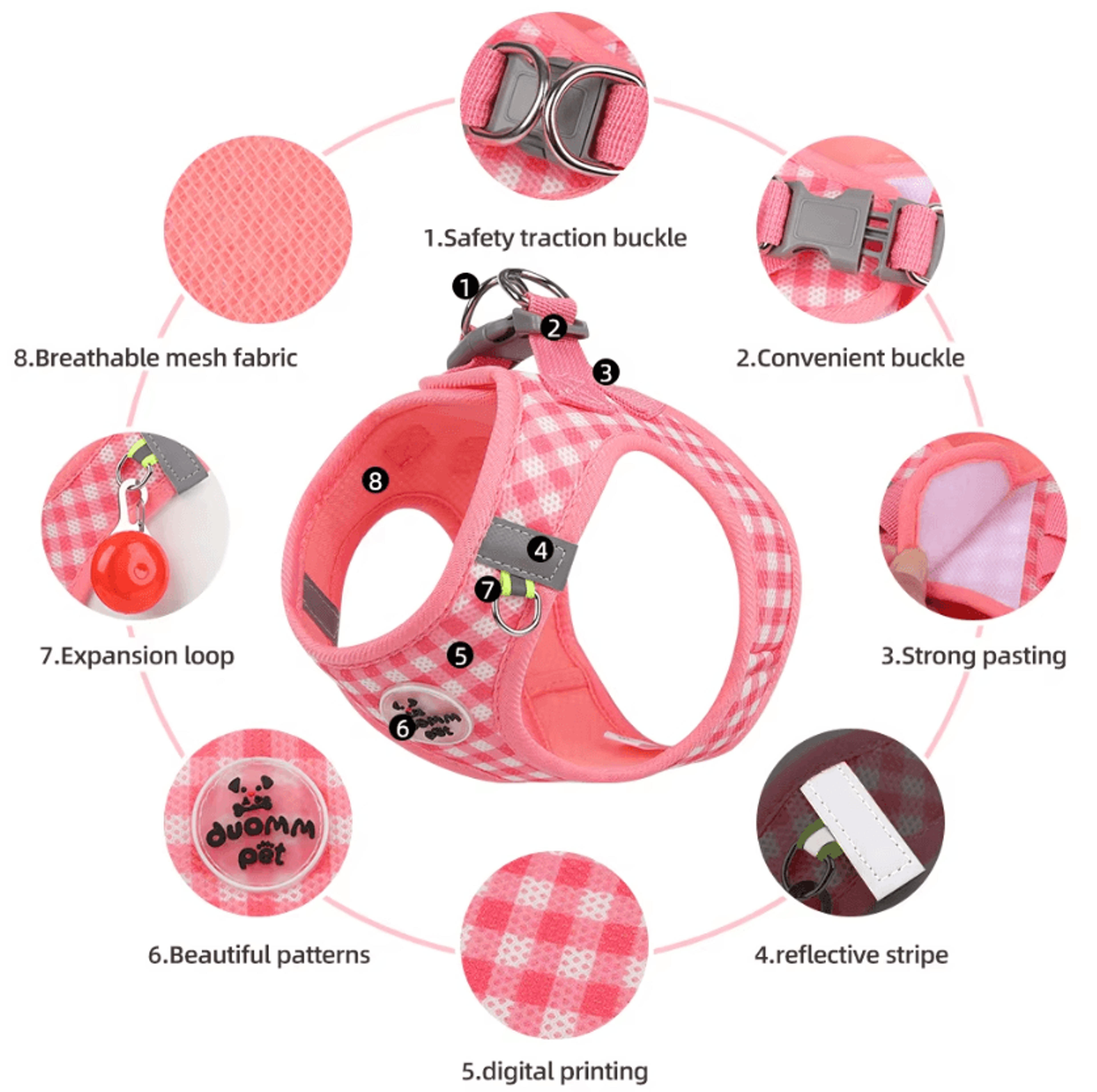PlaidPaws Reflective Harness  Leash Set 1