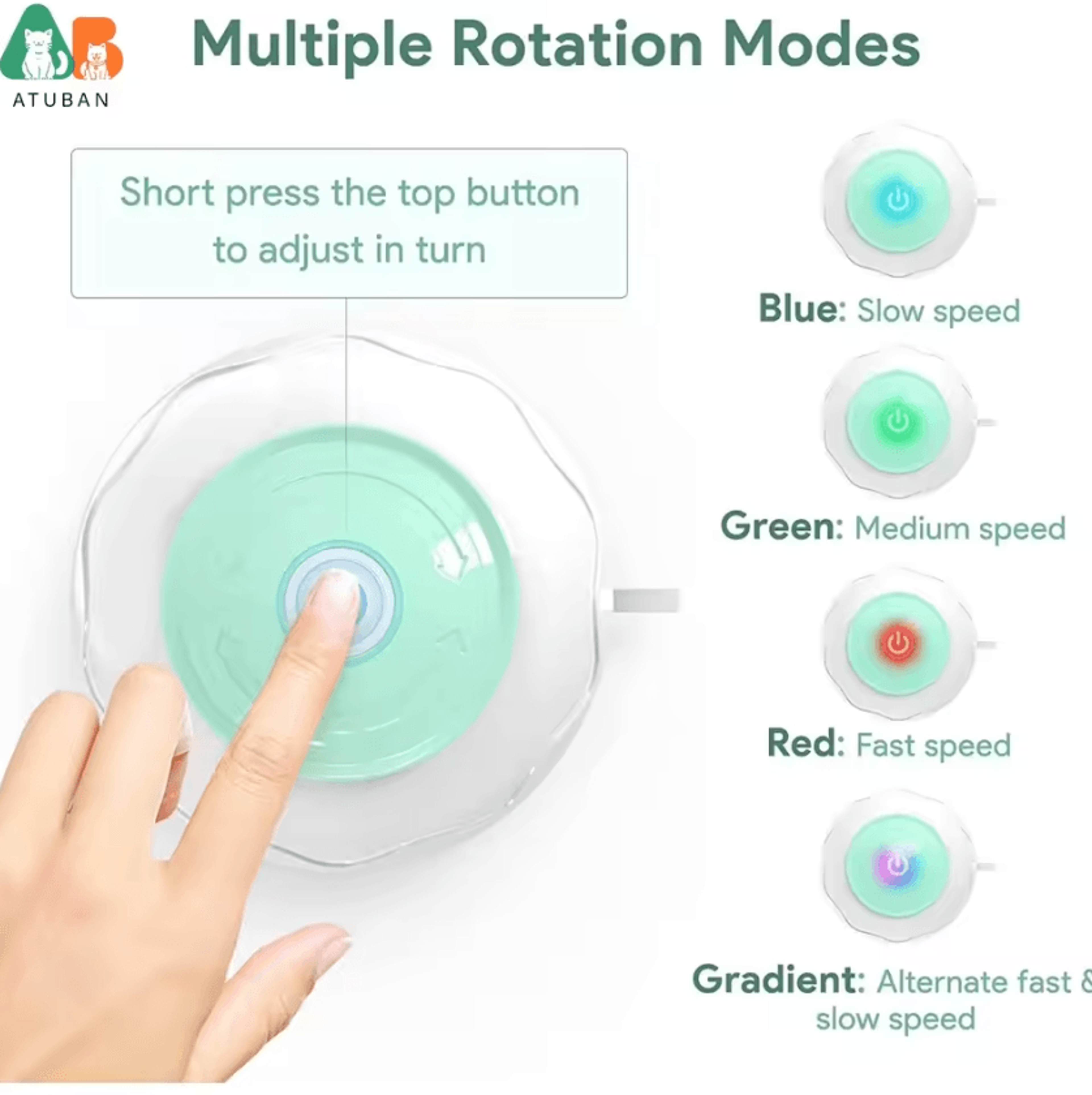 ATUBAN TurboWand Interactive Motion Cat Toy 2