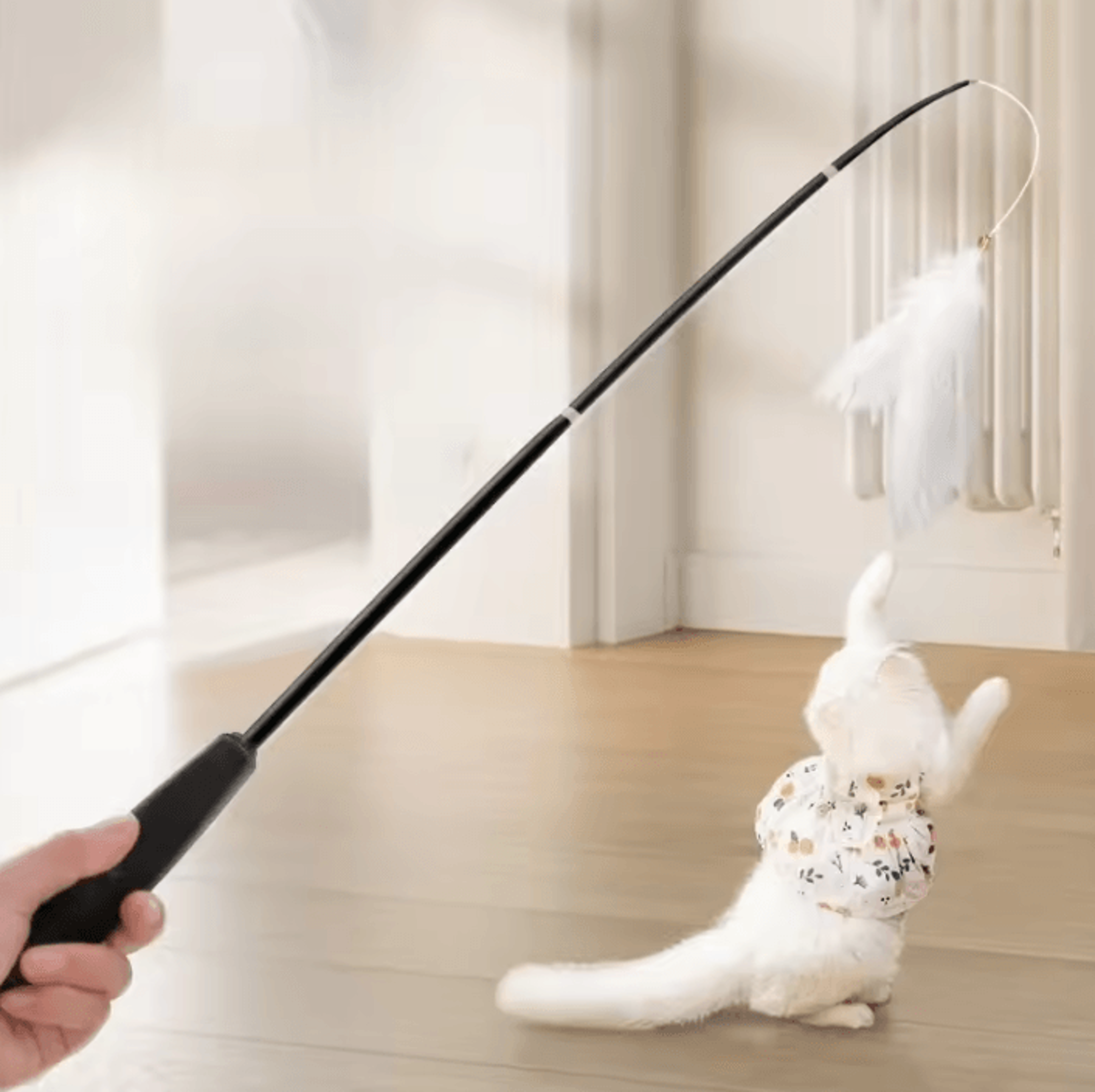 FlexiFeather 18M Extendable Cat Teaser Wand 1