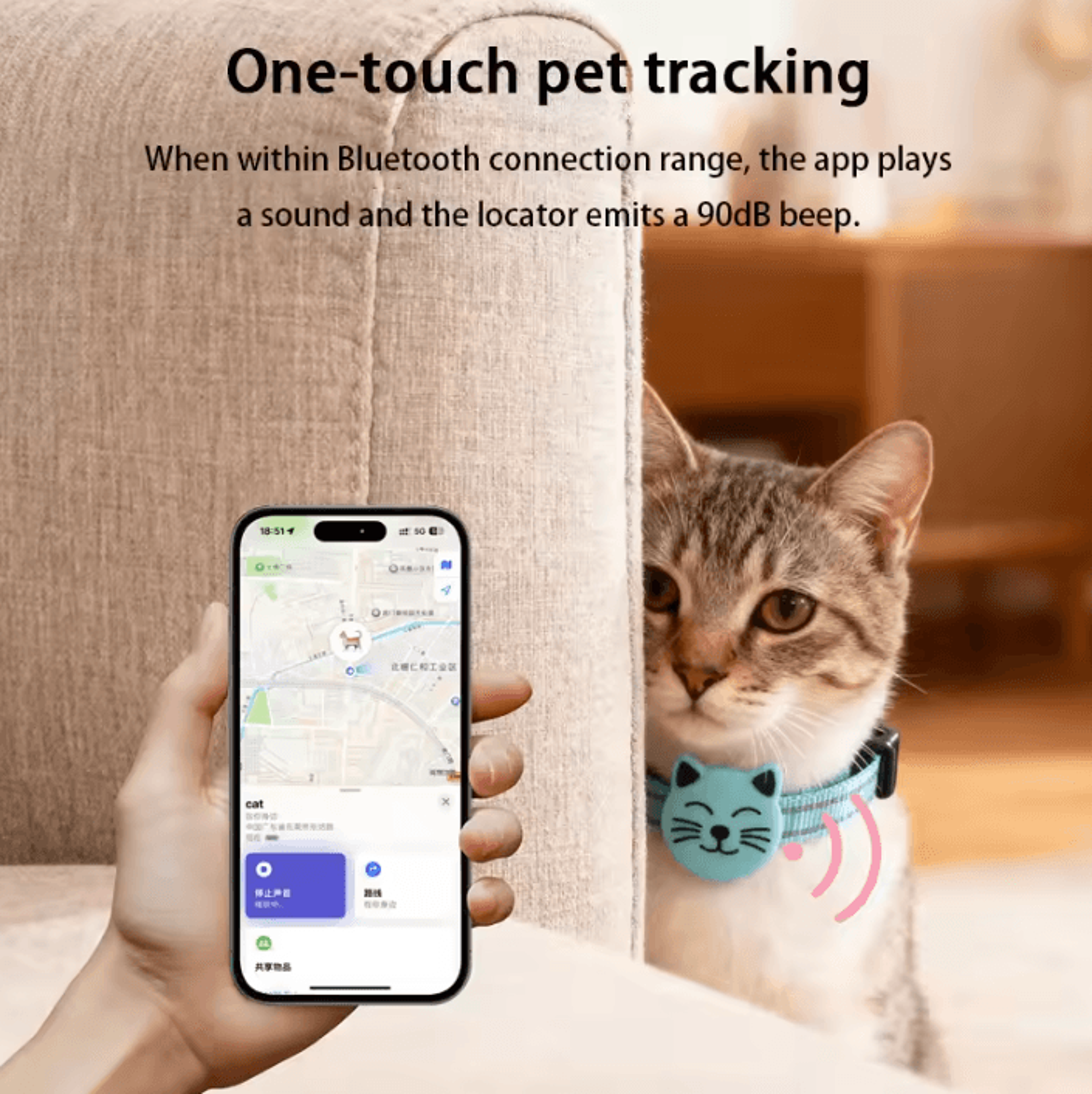 SafeTrack AirTag GPS Cat Collar 2