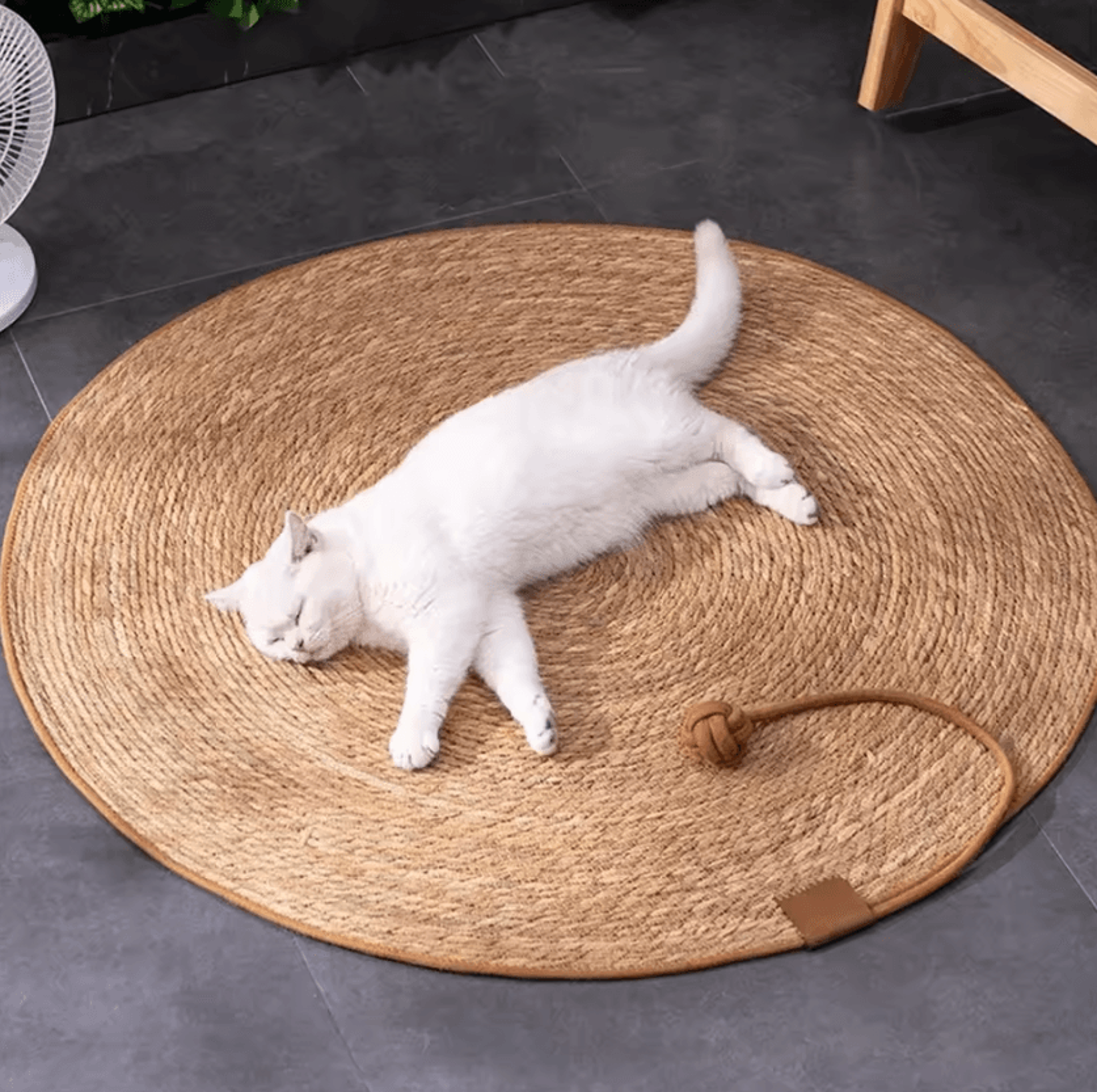Cat Scratcher Rattan Furniture Protector Mat 0